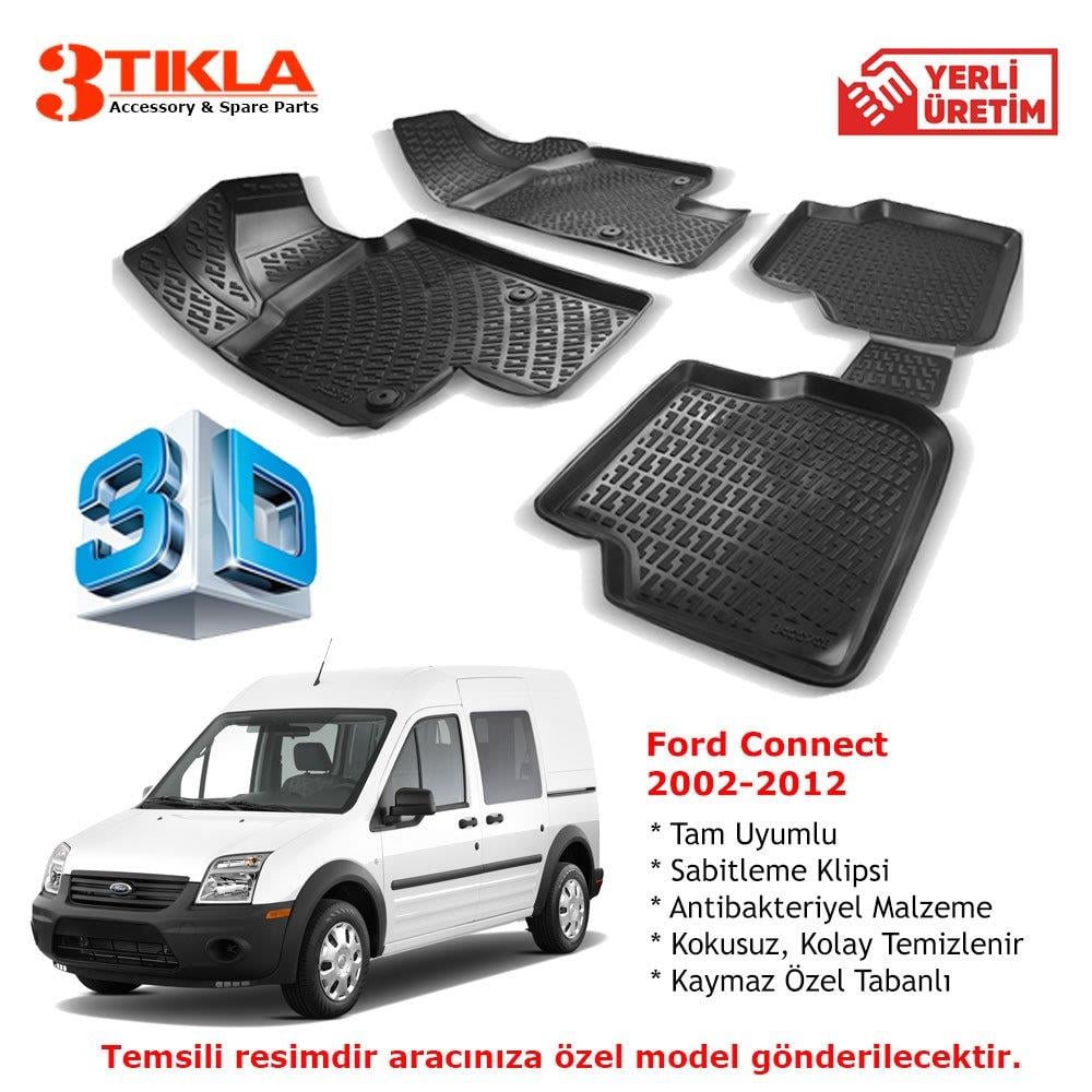 Ford Connect 2002-2012 Premium 3D Havuzlu Paspas Seti