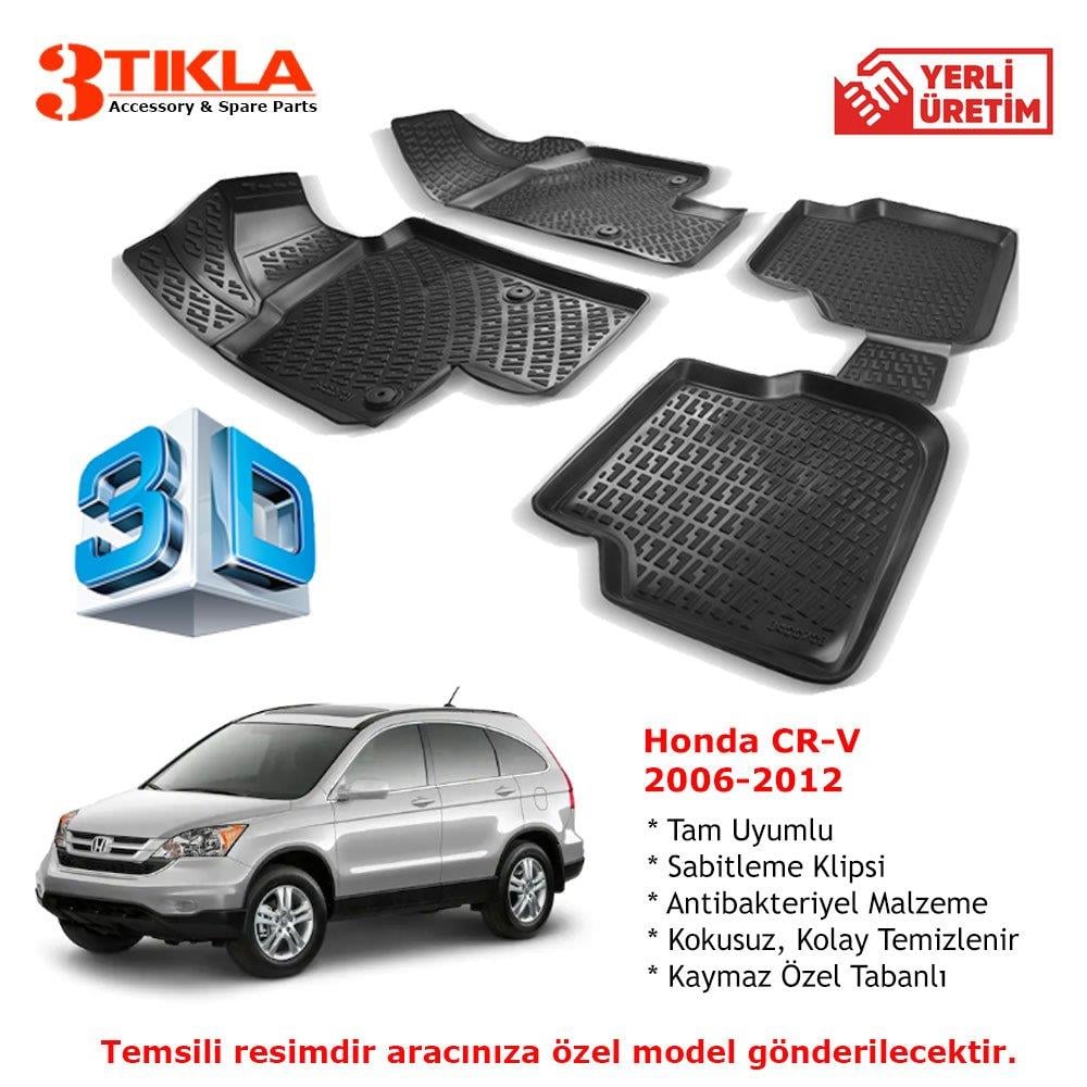 Honda CR-V 2006-2012 Premium 3D Havuzlu Paspas Seti