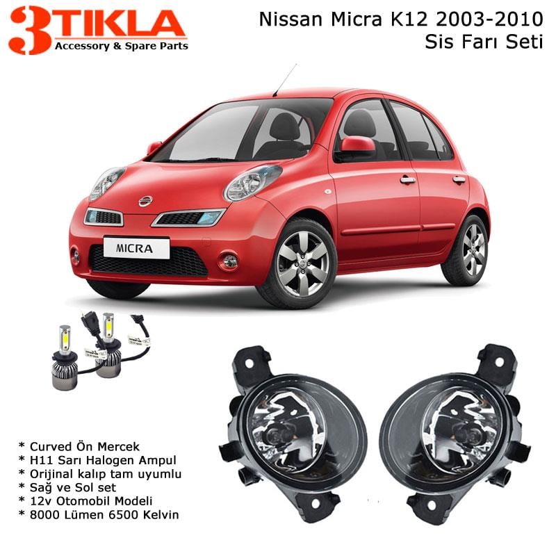 Nissan Micra K12 2010 Sis Farı Takımı Led Xenon Set