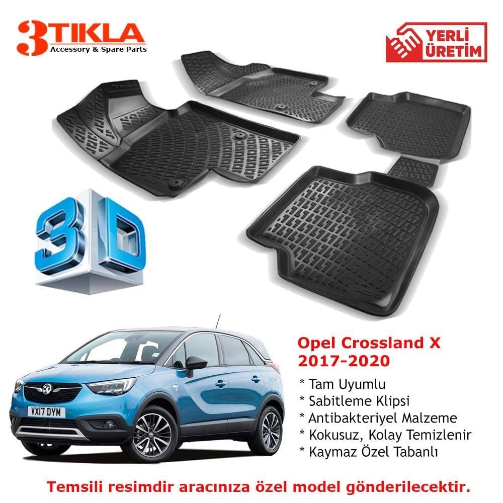 Opel Crossland X 2017-2020 Premium 3D Havuzlu Paspas Seti
