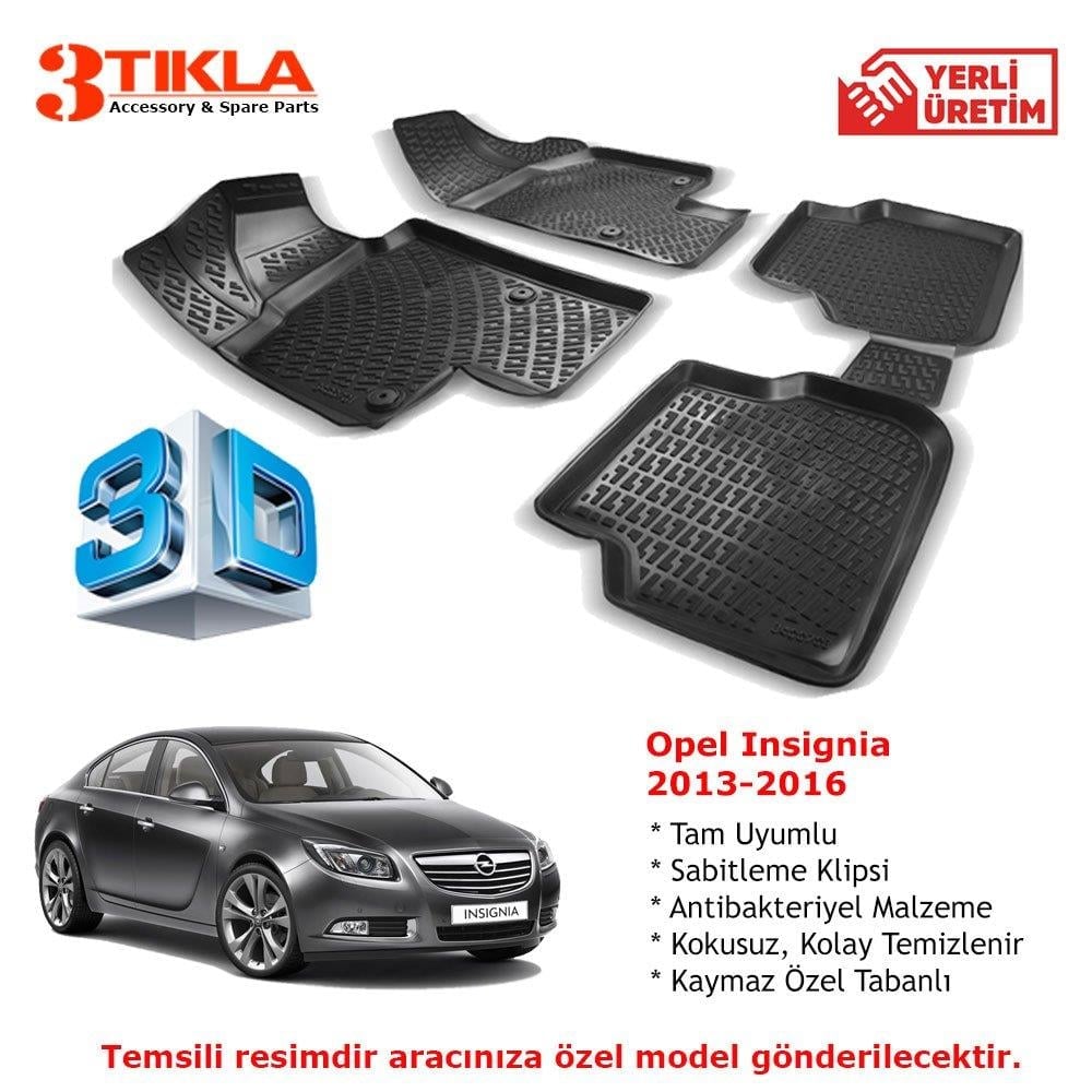 Opel Insignia 2013-2016 Premium 3D Havuzlu Paspas Seti