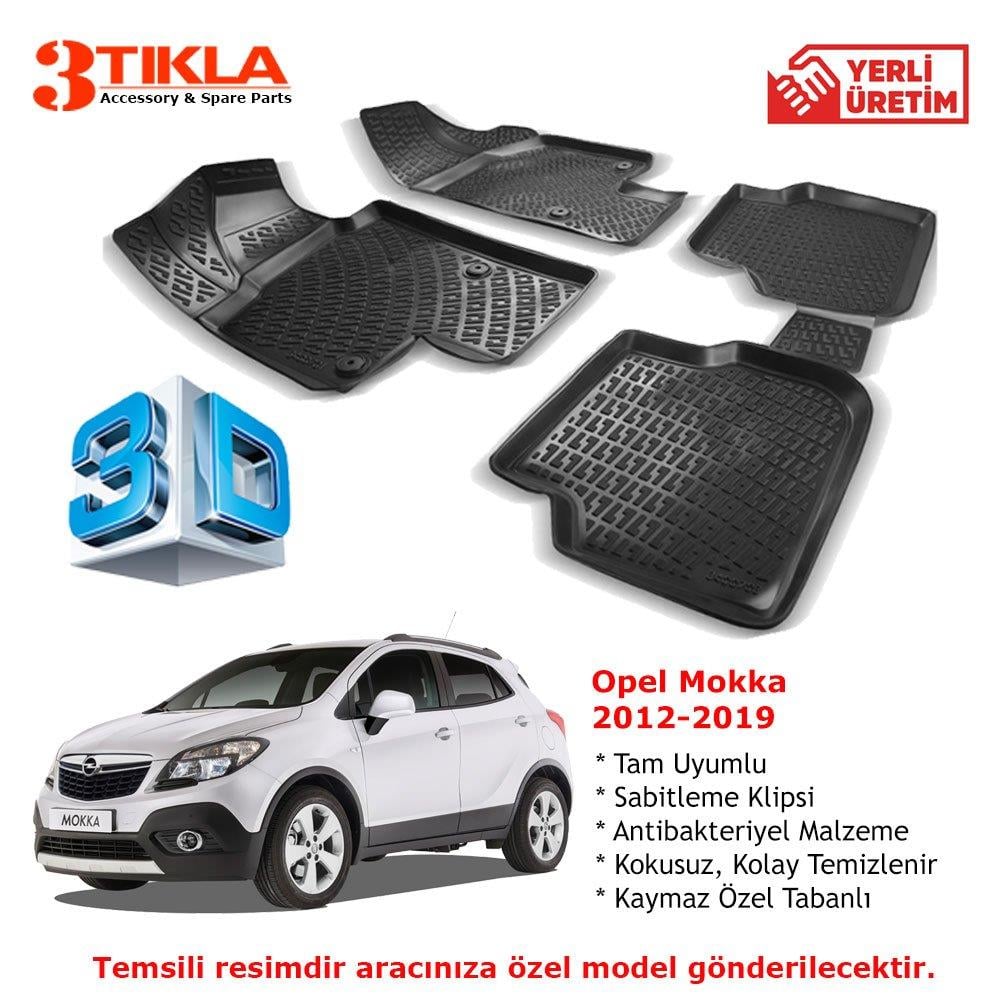Opel Mokka 2012-2019 Premium 3D Havuzlu Paspas Seti