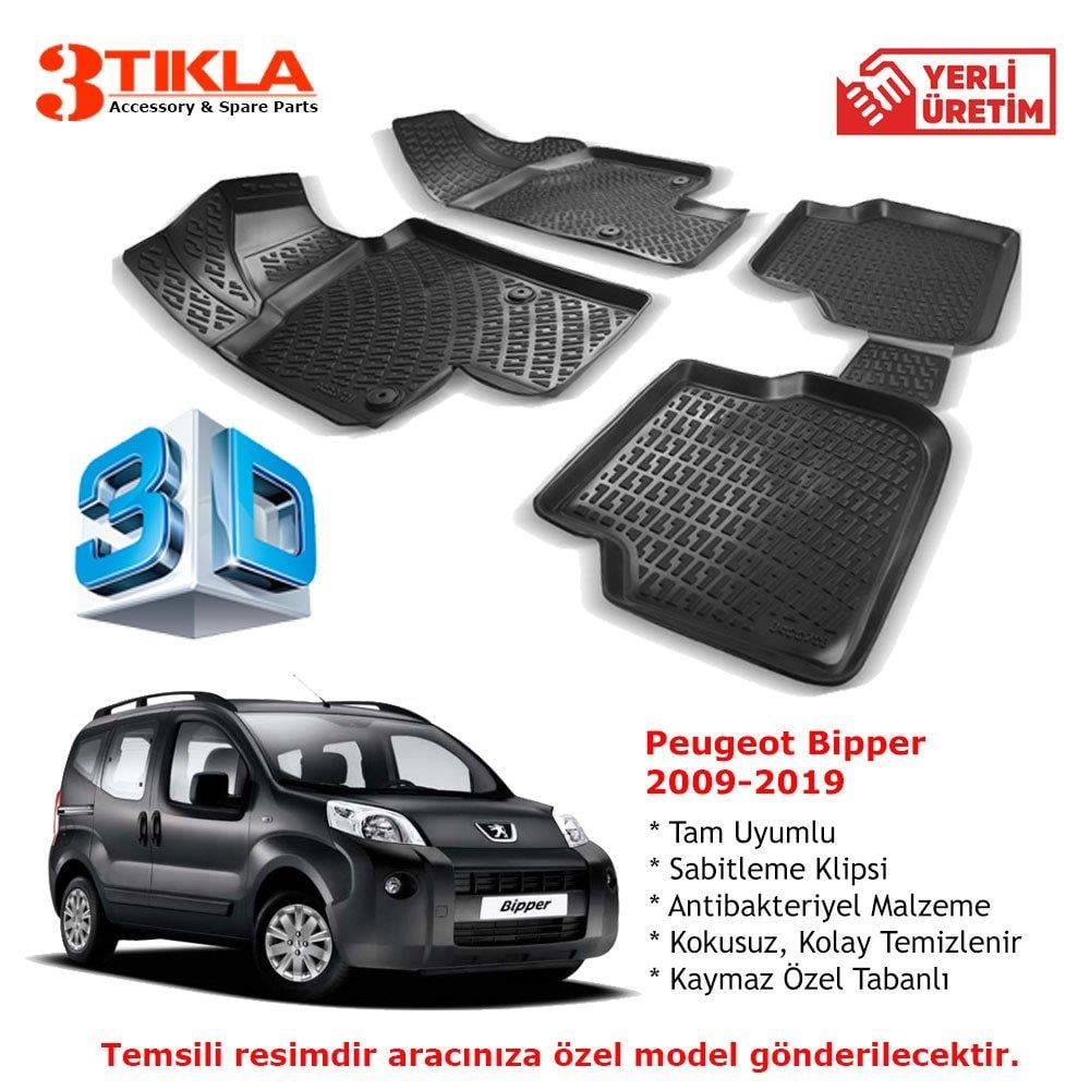 Peugeot Bipper 2009-2019 Premium 3D Havuzlu Paspas Seti