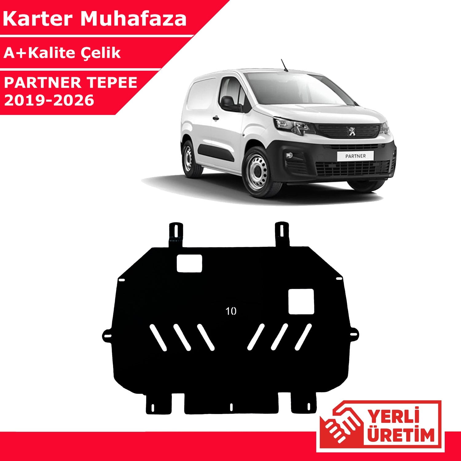 Peugeot Partner Tepee 2019-2026 Çelik Karter Muhafaza Çelik Koruma Sacı A+ Kalite Yerli Üretim