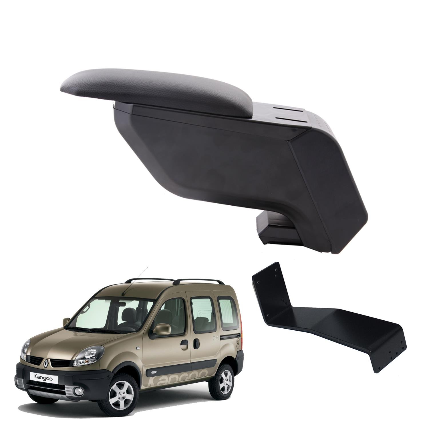 Renault Kangoo 2000 Delmesiz Çelik Ayaklı Siyah Kolçak Kol Dayama