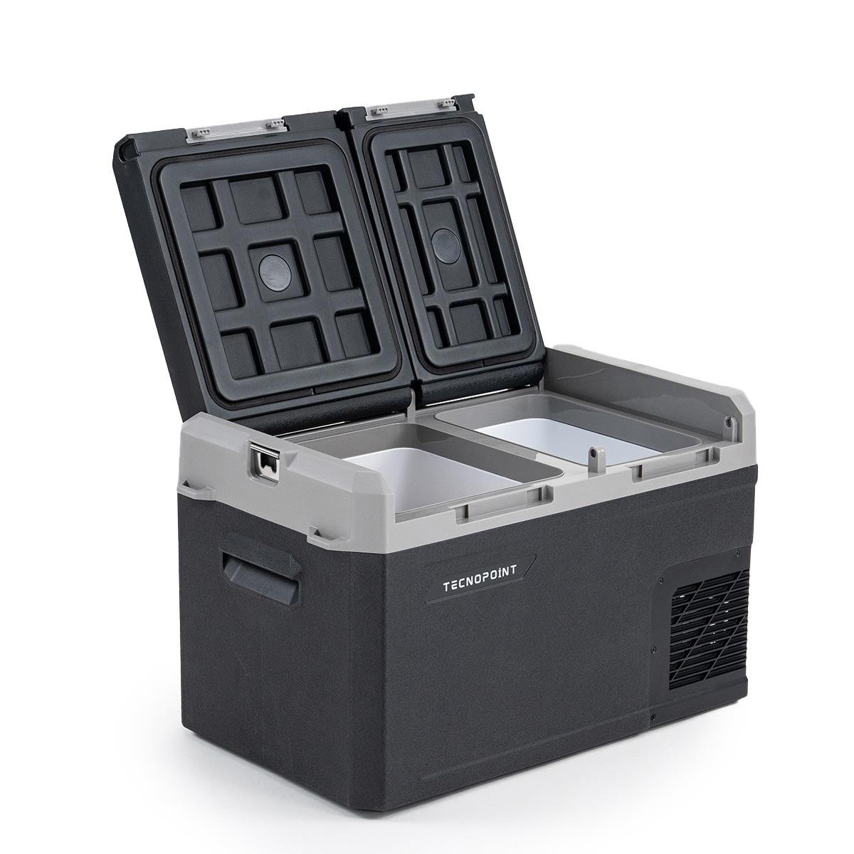 TC21-18 Çift Kapaklı 50 Litre Taşınabilir Araç Buzdolabı 12V/24V/220V Uyumlu