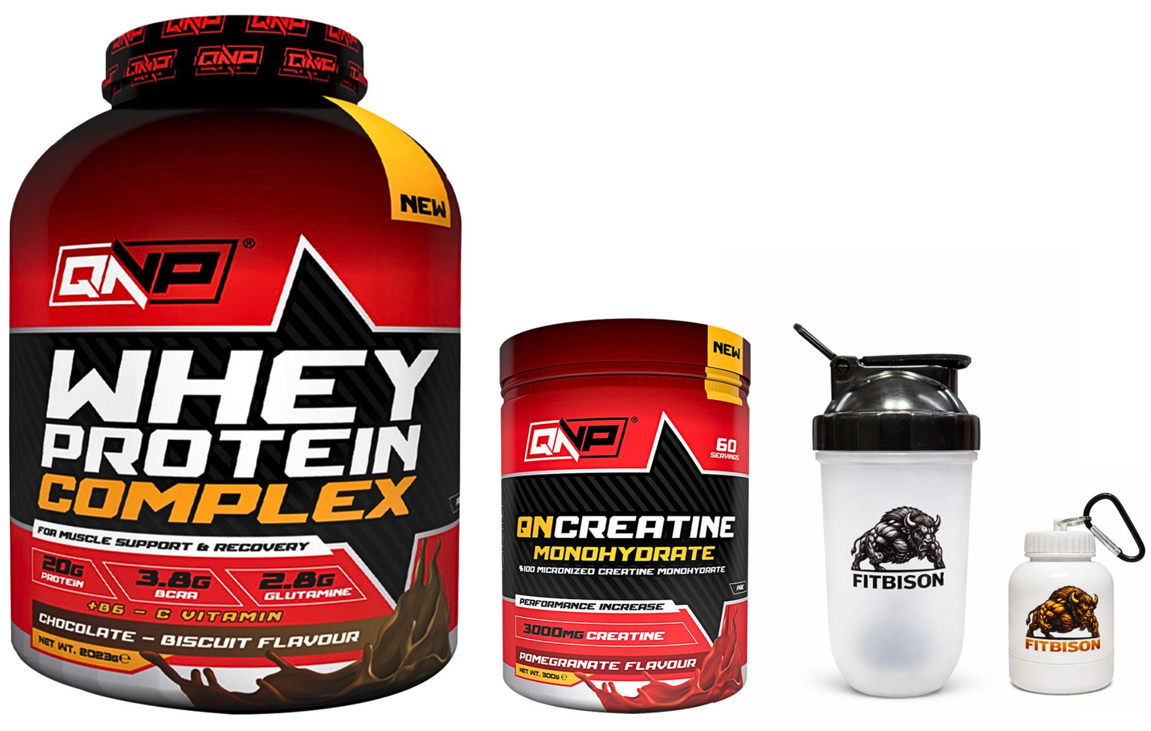 Donanım Paketi - 40 Servis Protein + 60 Servis Kreatin + 2 Ekipman