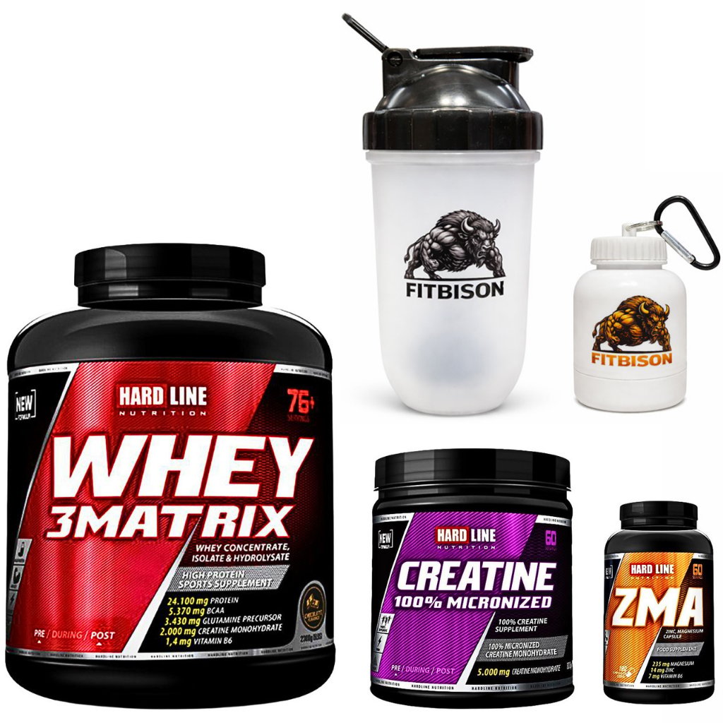 KAS İNŞASINA YÜKLEN + PUMP'LAN + ONAR SERİSİ-Whey 3Matrix (Protein) + Creatine (100% Micronized) + ZMA (Capsules) + Pro Shaker (700 ml) + Maskot Toz Taşıma Kutusu (100 ml)