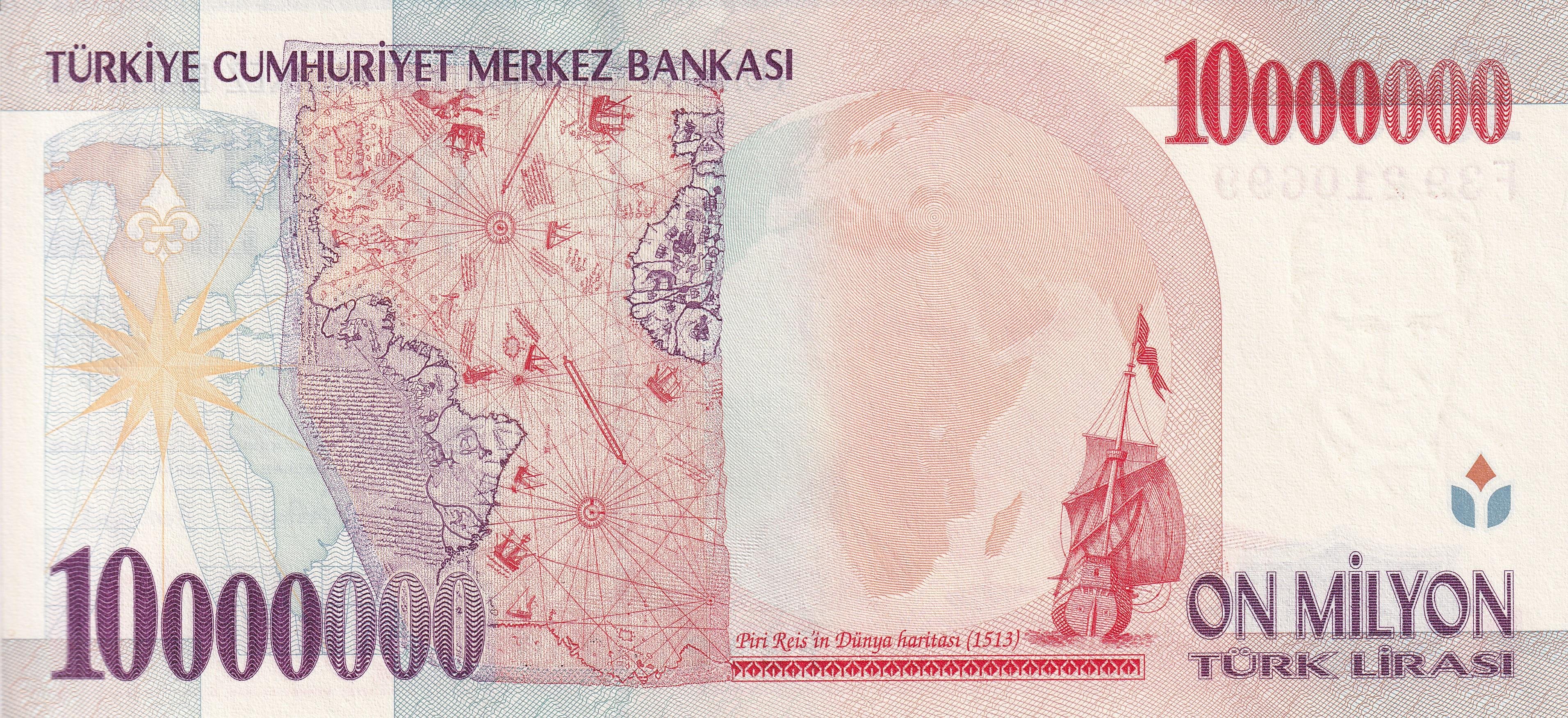 7. Emisyon 10.000.000 Lira - F39 - ÇİL 