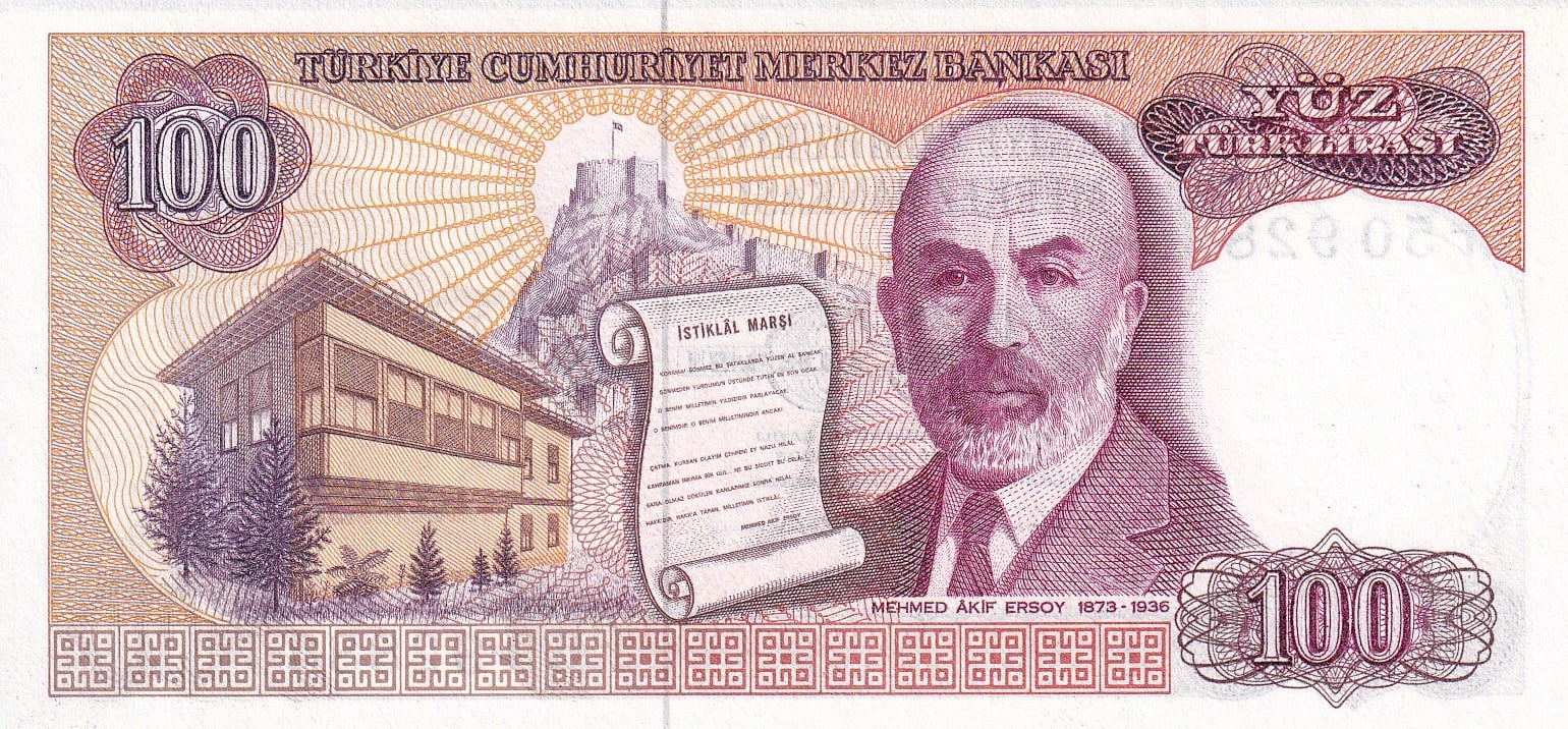 7.Emisyon 2.Tertip 100 Lira - F50 - ÇİL