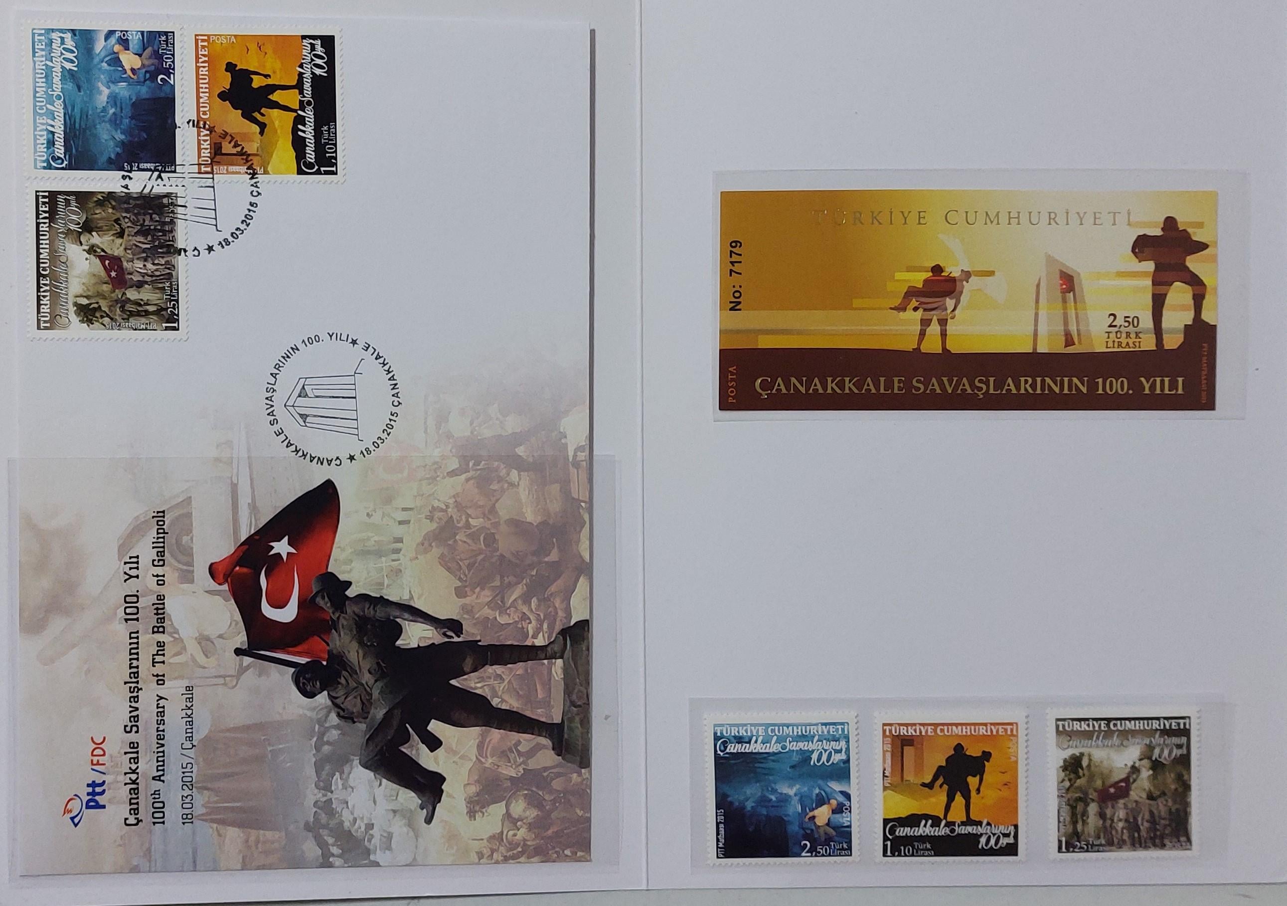 Çanakkale Savaşlarının 100. Yılı - Portföy - 2015 - (Limitli Blok Pul, FDC)
