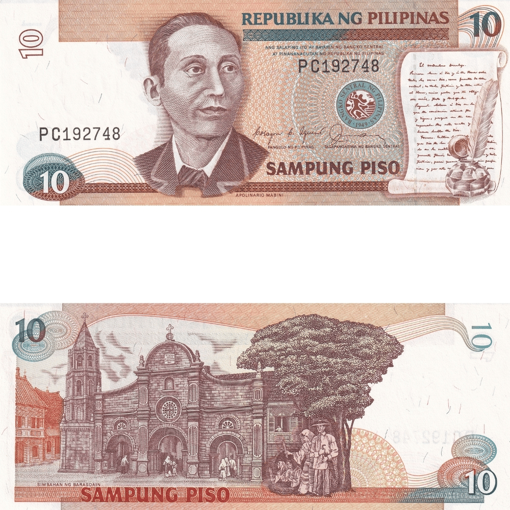 Filipinler 10 Piso - 1985 - ÇİL