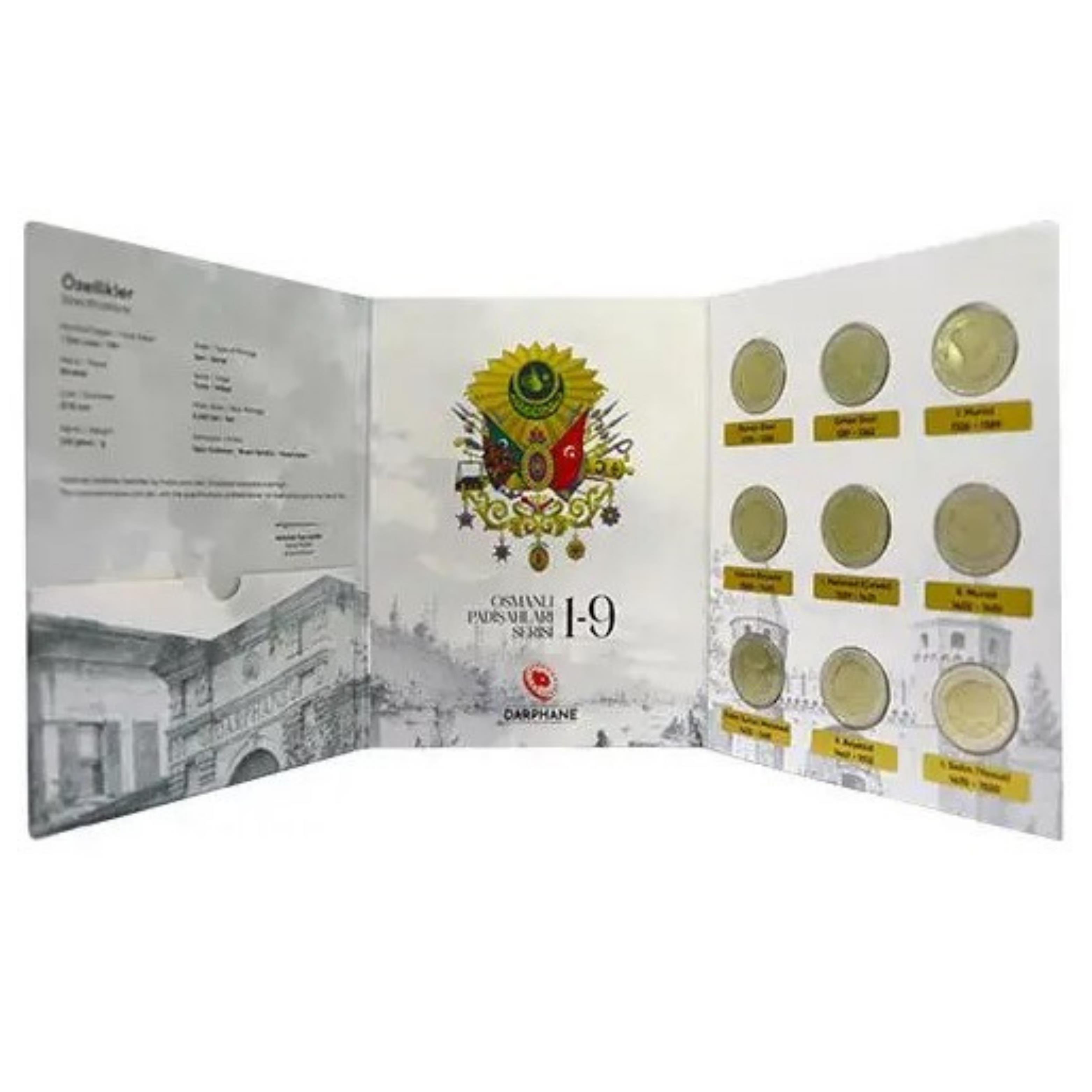 Osmanlı Padişahları Bimetal Hatıra Para Serisi 1-9
