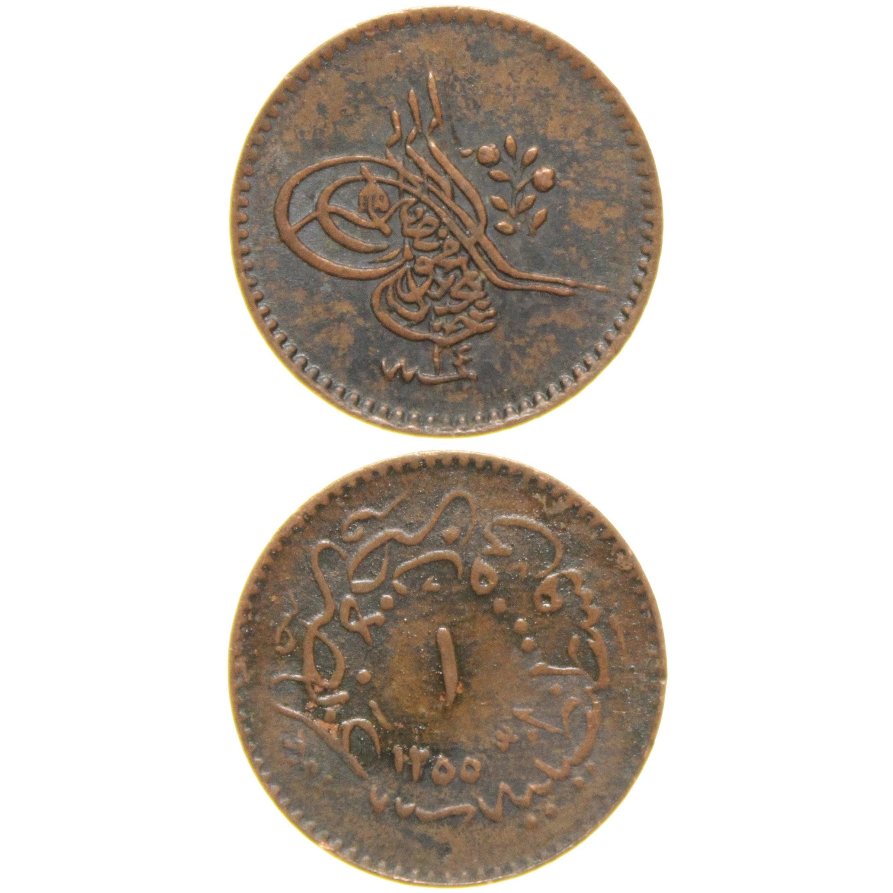 Sultan Abdülmecid 1255/14 Bakır 1 Para - Çil Altı