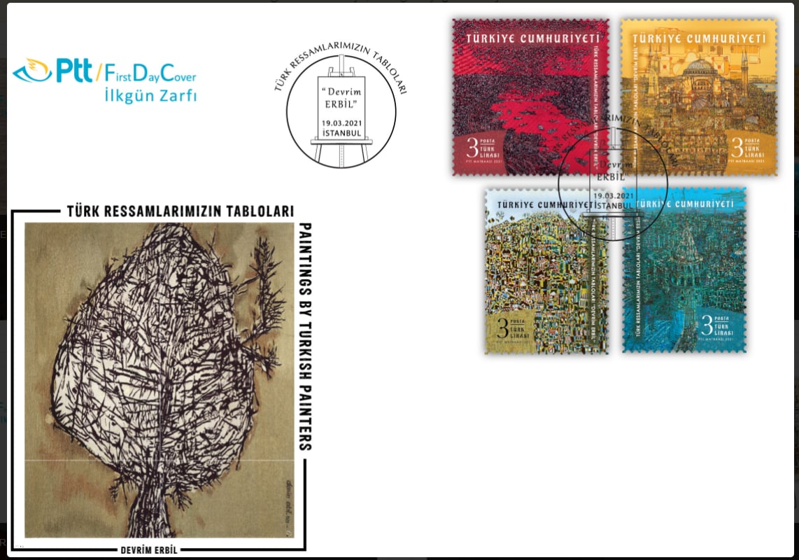 Türk Ressamlarımızın Tabloları - Devrim Erbil - FDC - 2021