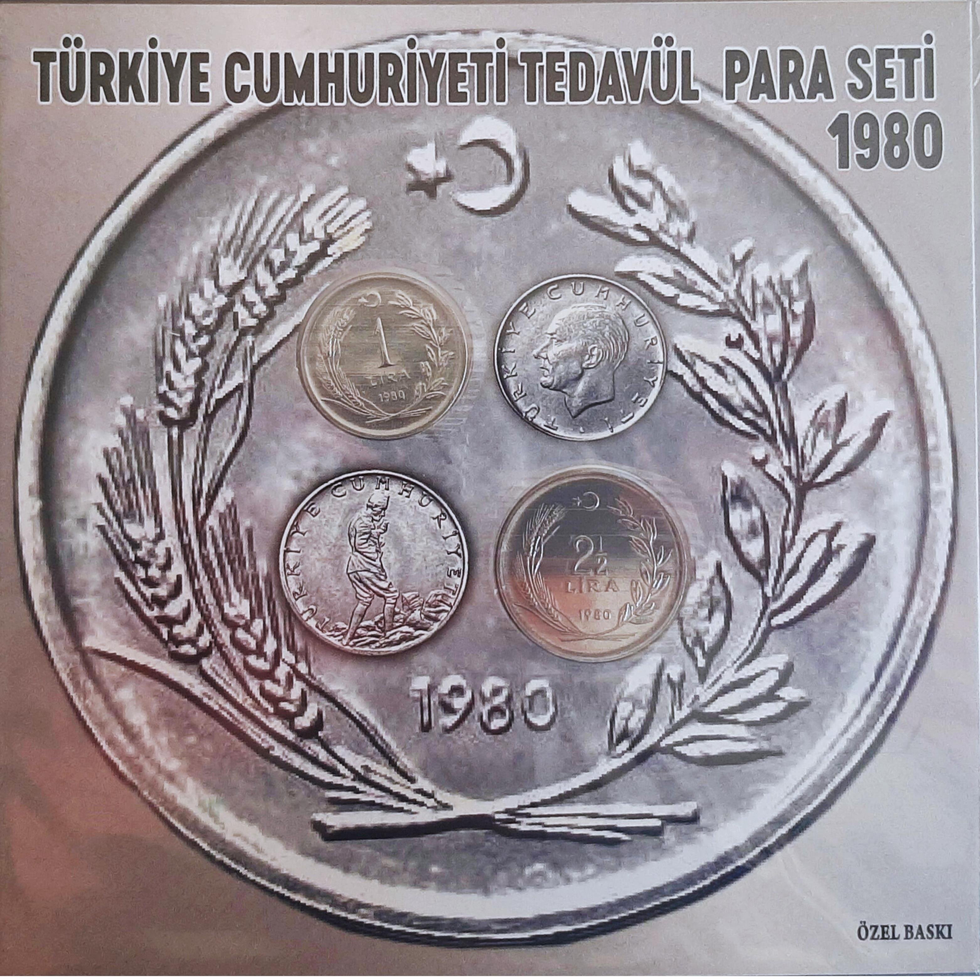 Türkiye Cumhuriyeti Tedavül Özel Para Seti - 1980 - Nostalji Seti