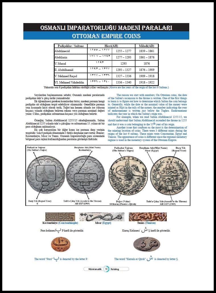 Türkiye Cumhuriyeti ve Osmanlı İmparatorluğu Nümismatik Katalog - 2024