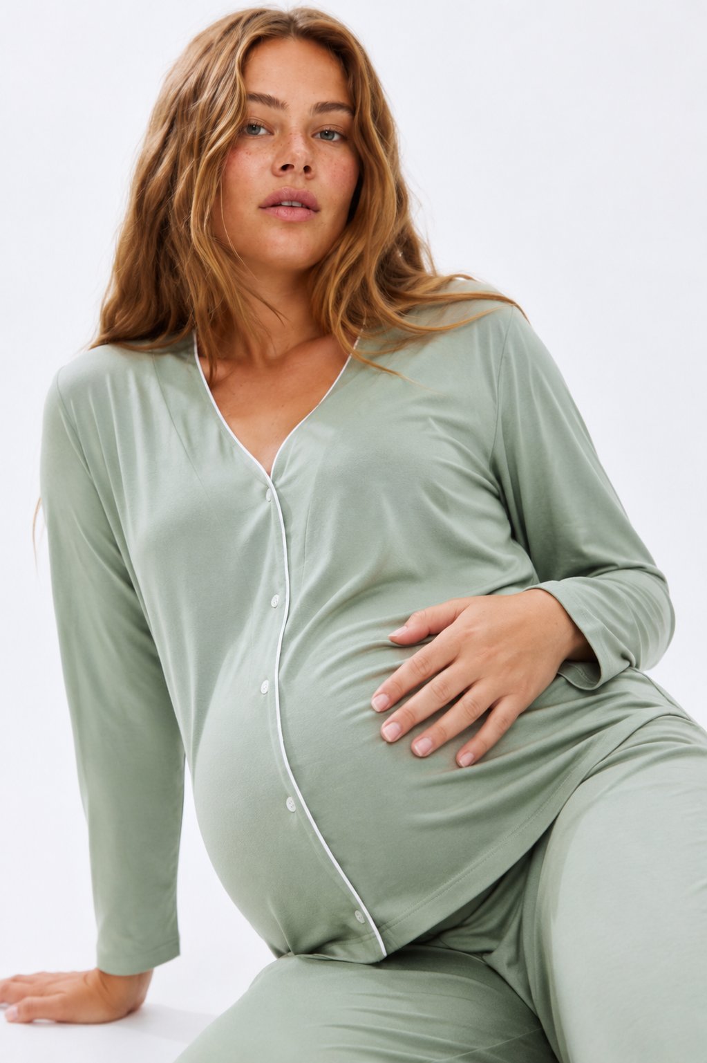 BAMBU KUMAŞ HAMİLE PİJAMA TAKIMI