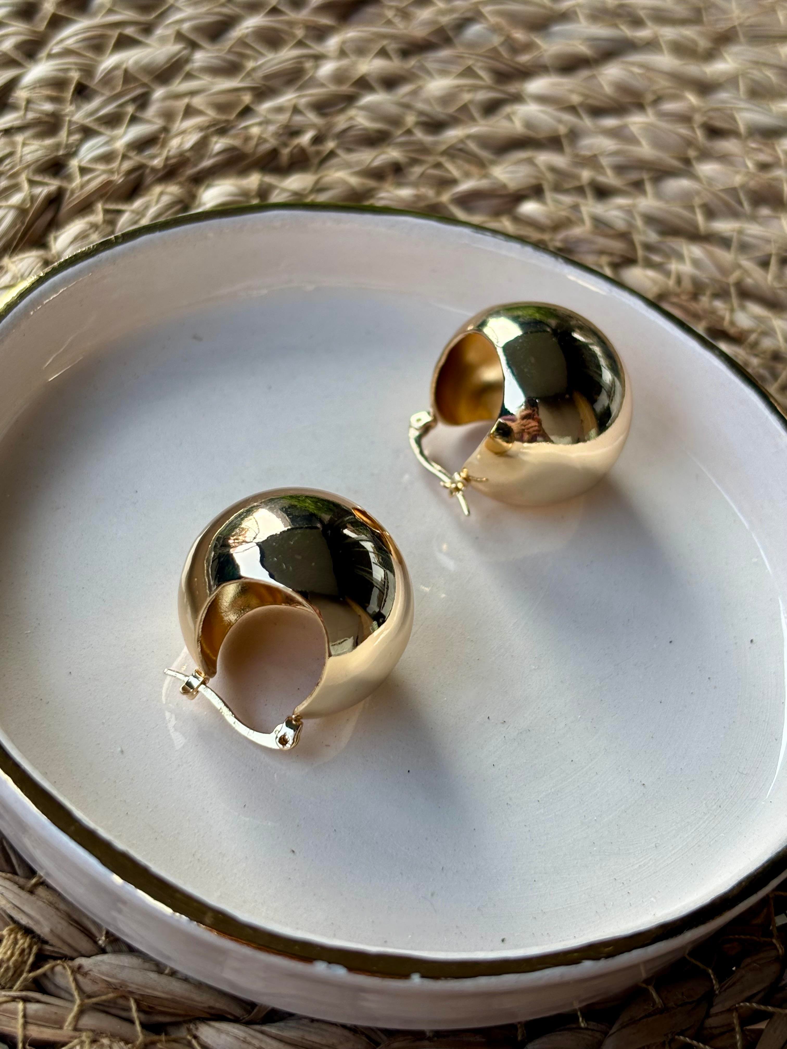 Gold Top Küpe