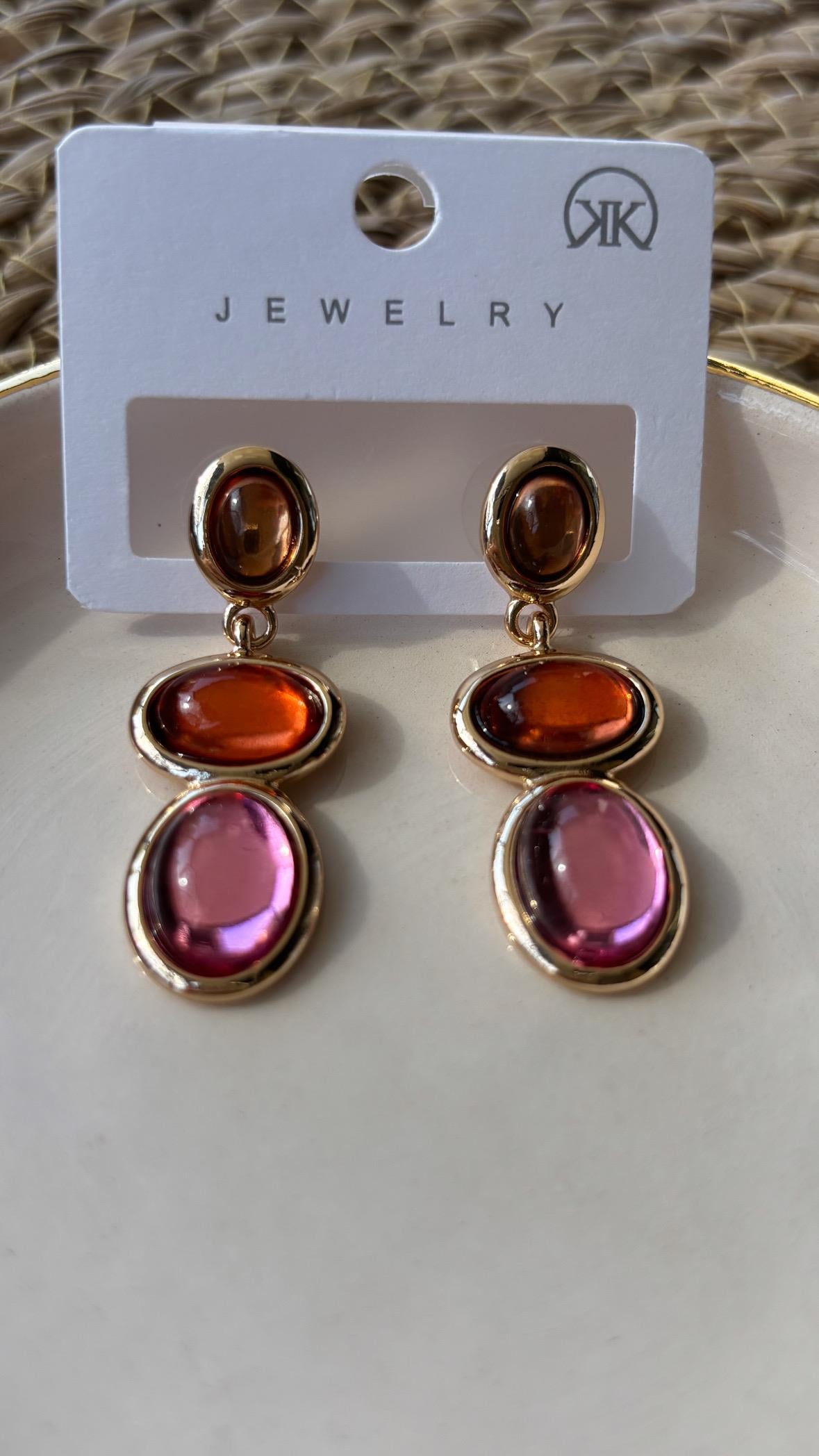 Premium Marka Renkli Sallantılı Küpe