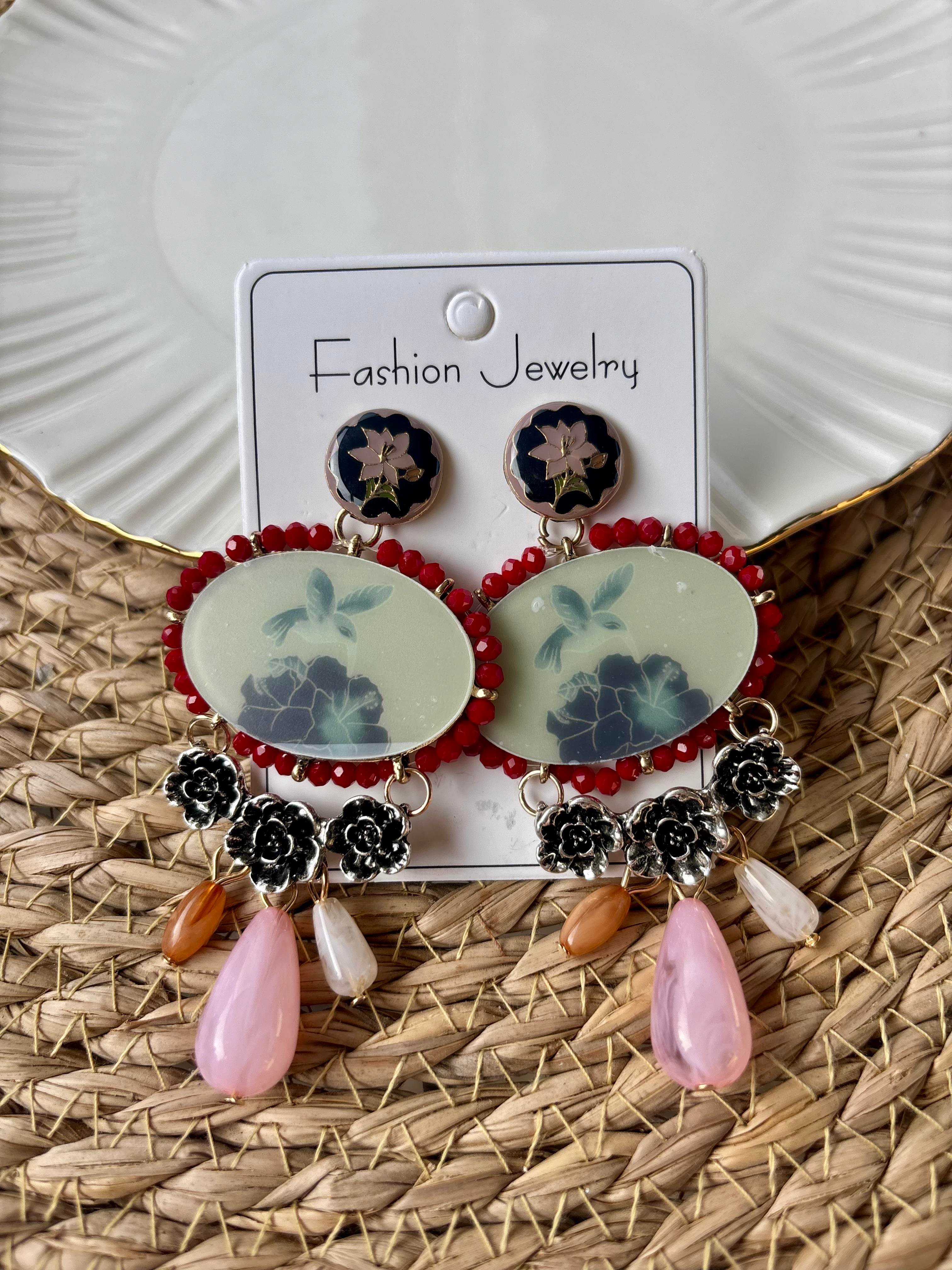 Premium Marka Renkli Sarkıt Küpe