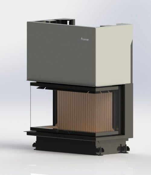 A.CAMINETTI CRYSTAL 90 ECO 3 TARAFI AÇIK ŞÖMİNE HAZNESİ