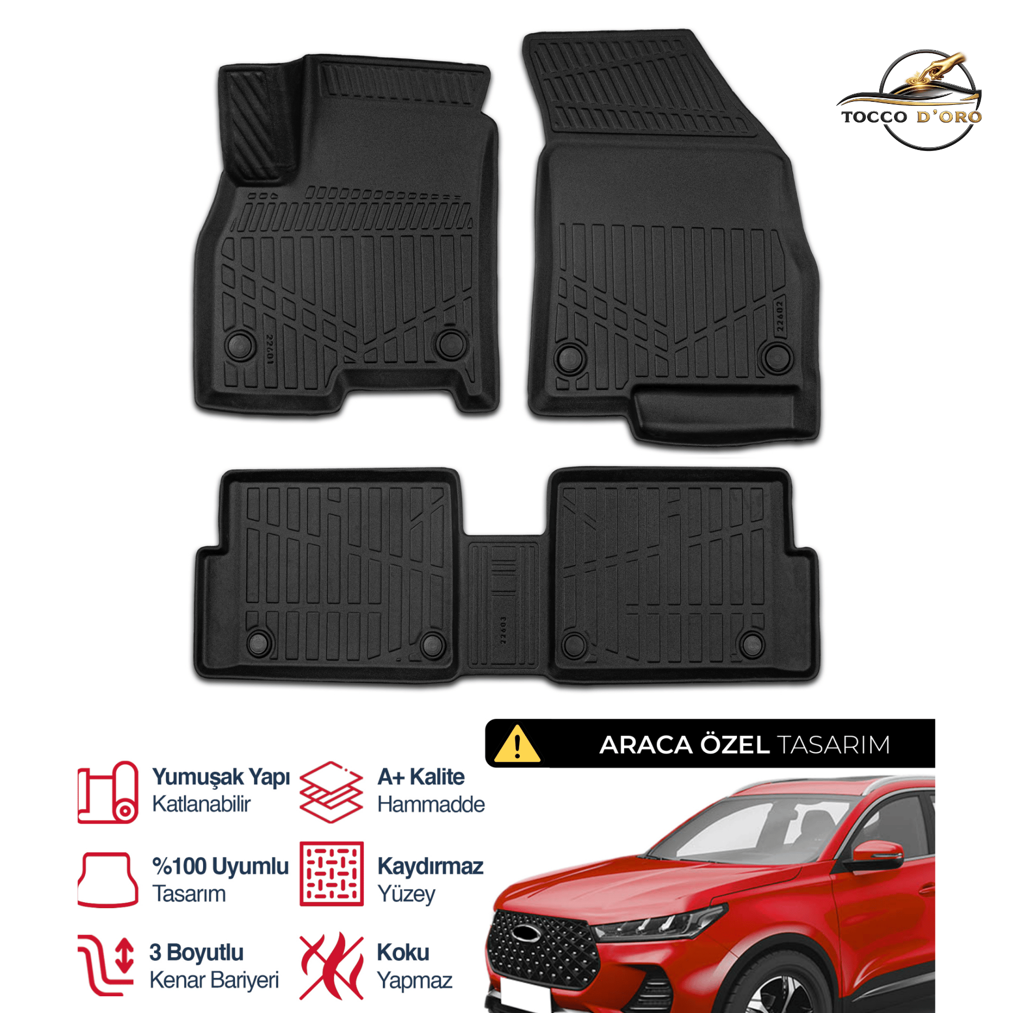 Chery Tiggo 7 Pro 3D Plus Havuzlu Paspas 2022+