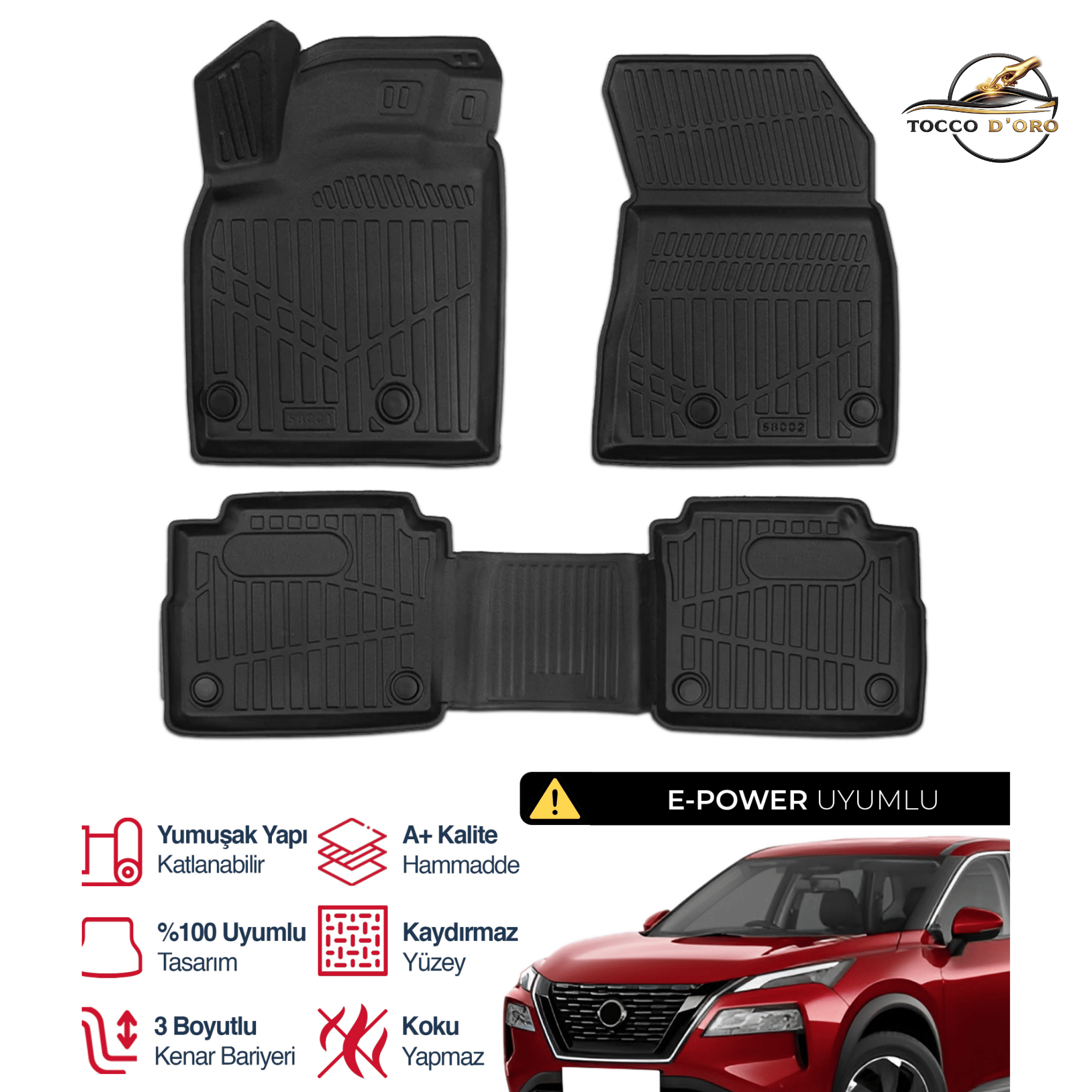 Nissan X-Trail e-Power 3D Plus Havuzlu Paspas 2022+