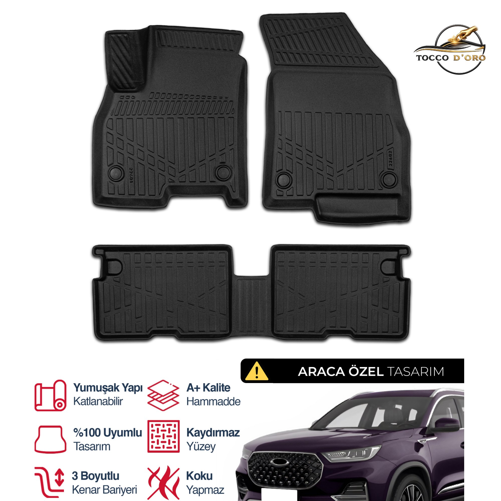 Chery Tiggo 8 Pro 3D Plus Havuzlu Paspas 2023+