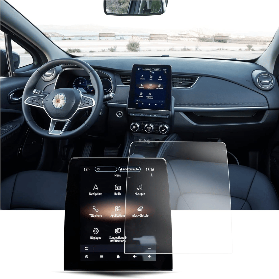 RENAULT CAPTUR EASY LİNK 7.3 İNÇ 9H NANO MULTİMEDYA EKRAN KORUYUCU (PARLAK) 2021-2023