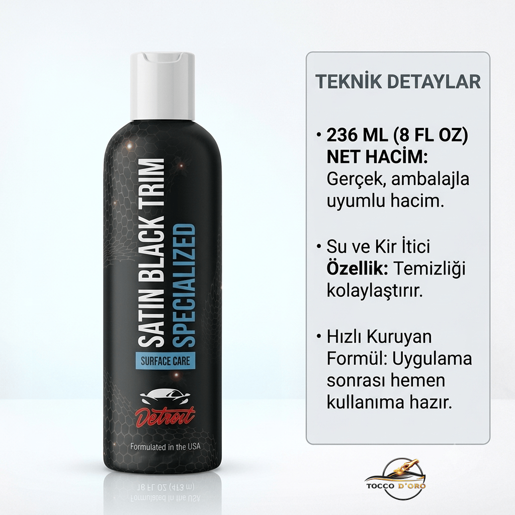 Detroit SATIN BLACK TRIM PLASTİK YENİLEYİCİ
