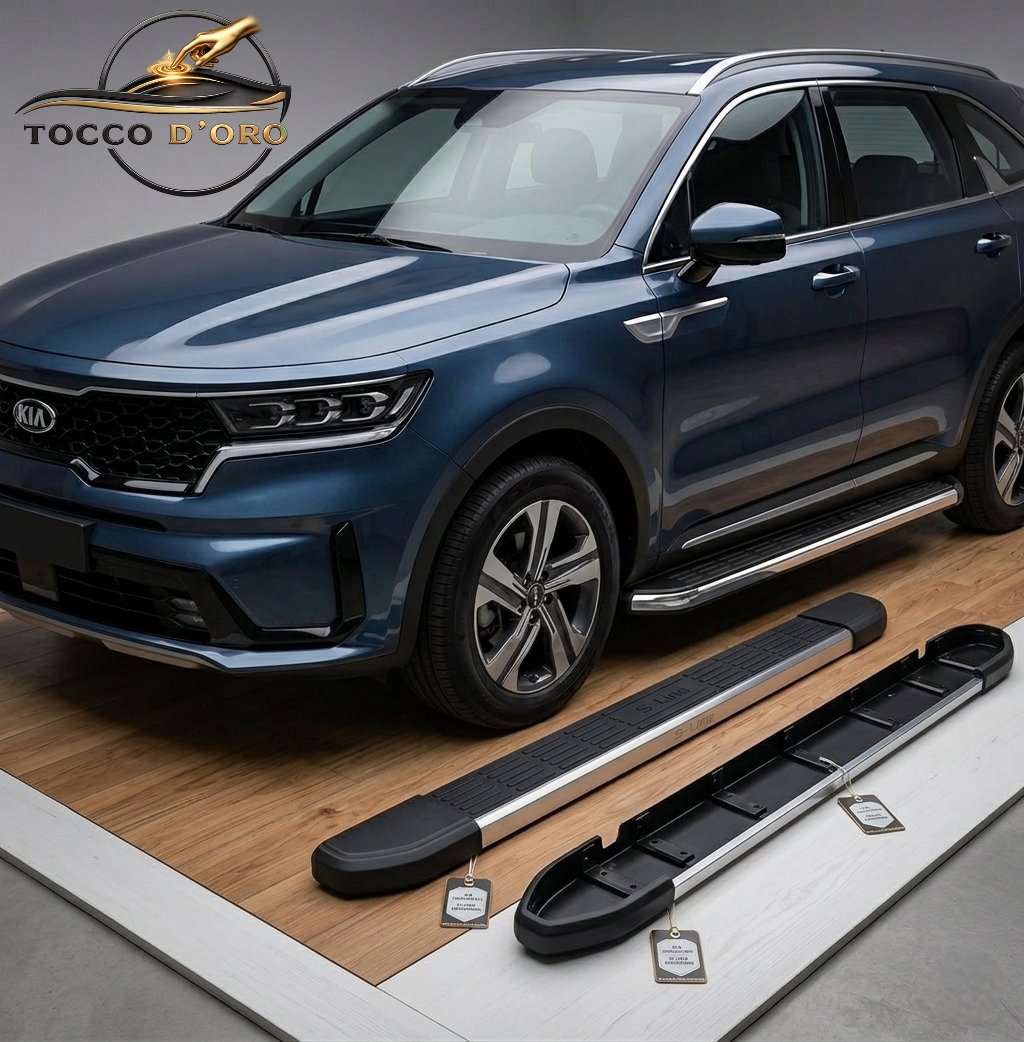 Kia Sorento 2022-2026 Uyumlu Krom Yan Basamak - S-Line