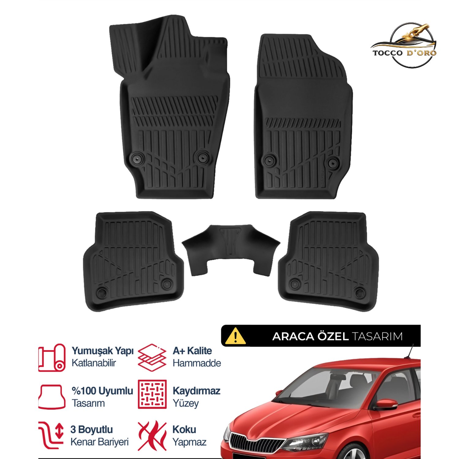 Skoda Fabia 4D Pro Havuzlu Paspas 2007-2014