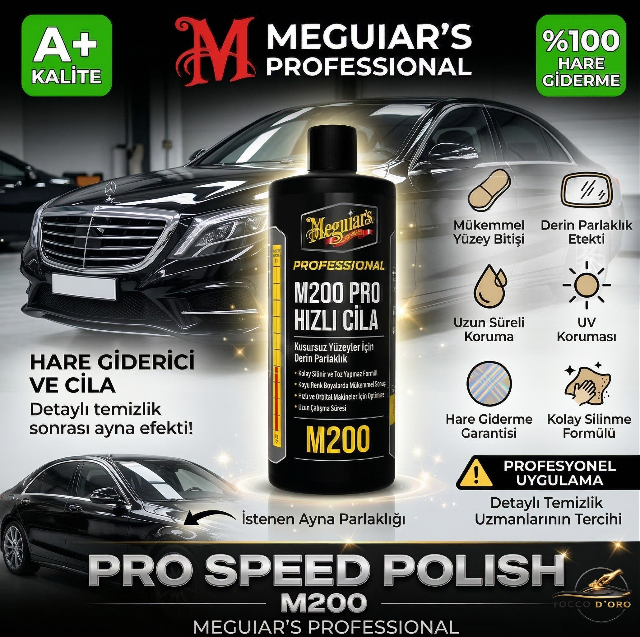 Meguiar's M200 Pro Speed Polish İnce Çizik ve Hare Giderici Cila