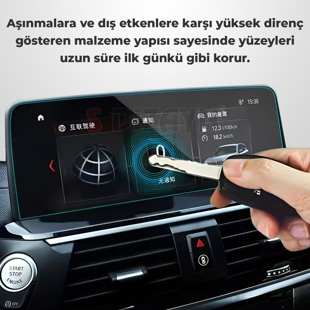 Renault Megane 4 Icon Touch 7 İnç 9H Nano Multimedya Ekran Koruyucu (PARLAK) 2016-2020