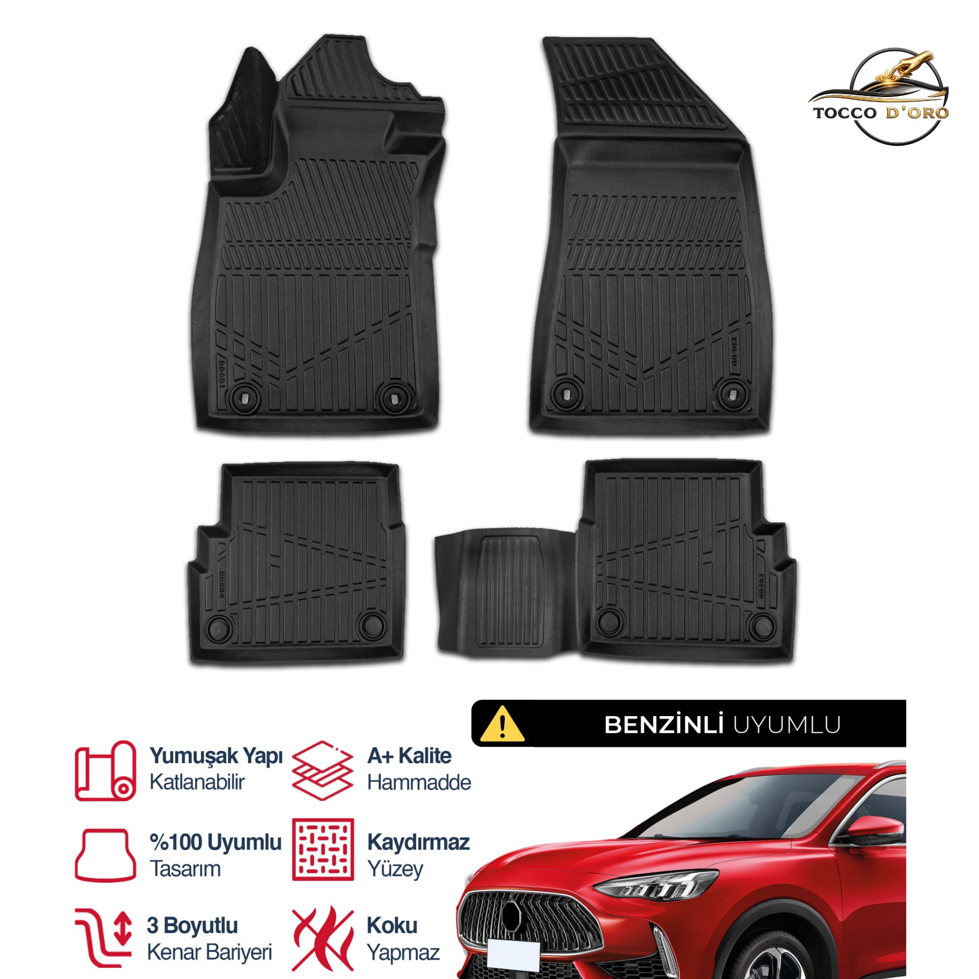 MG HS Benzinli 3D Plus Havuzlu Paspas 2018+