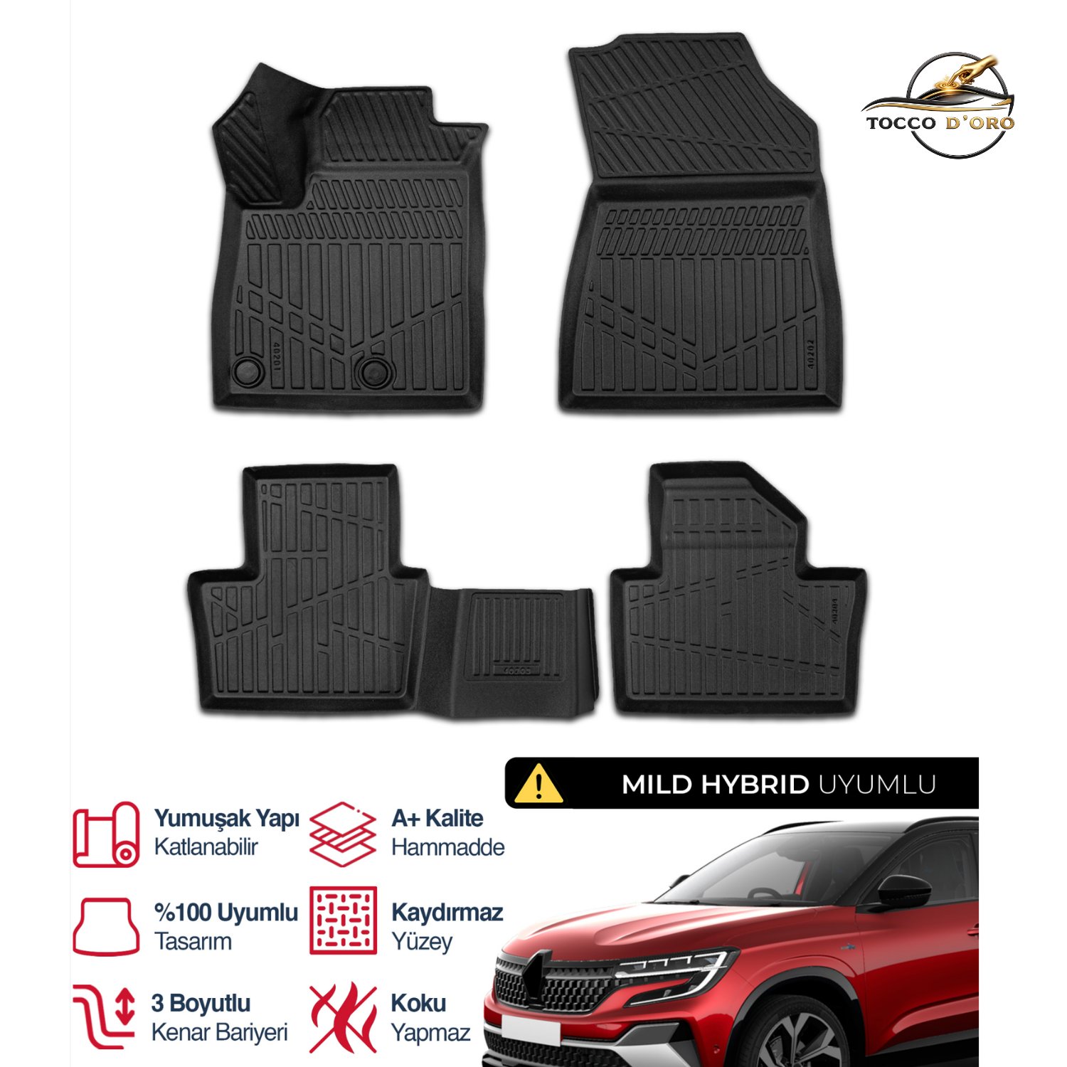 Renault Austral Mild Hybrid 3D Plus Havuzlu Paspas 2023+
