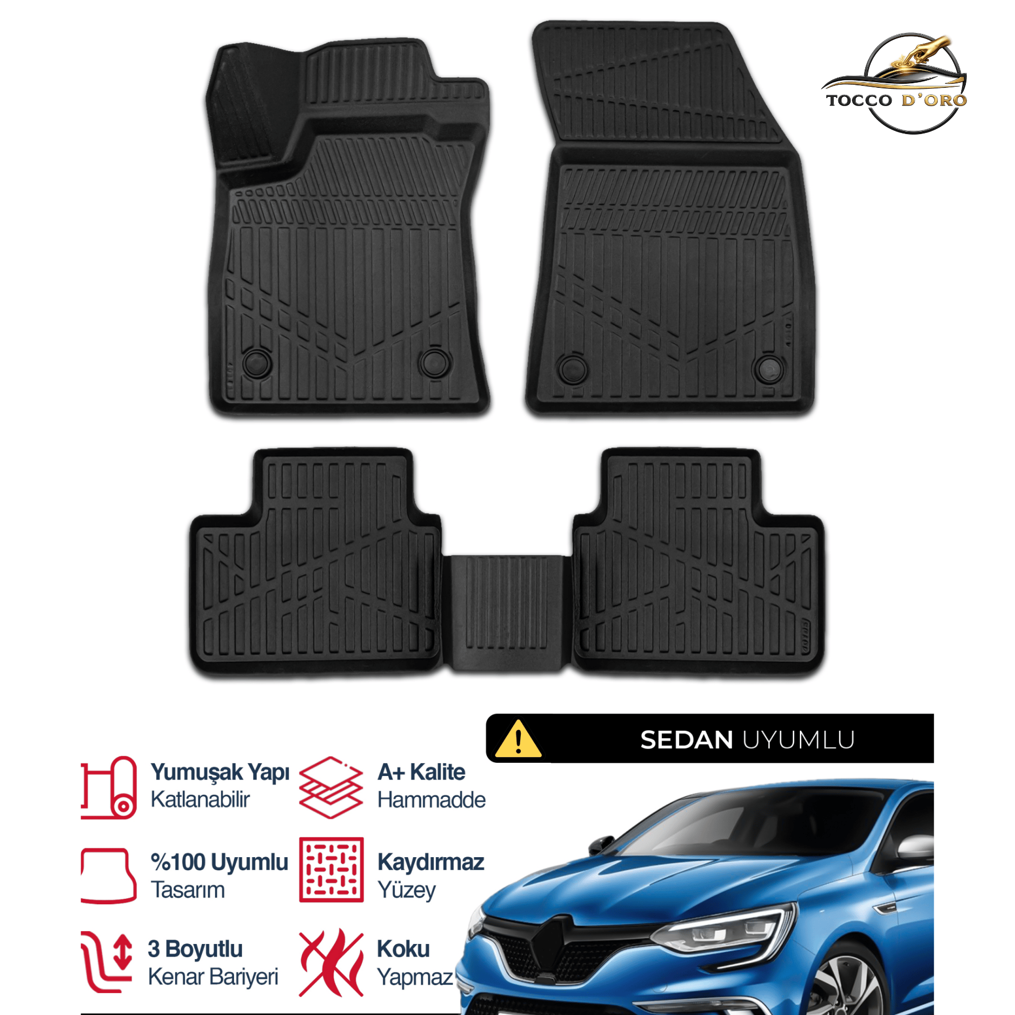 Renault Megane IV Sedan 3D Plus Havuzlu Paspas 2016+