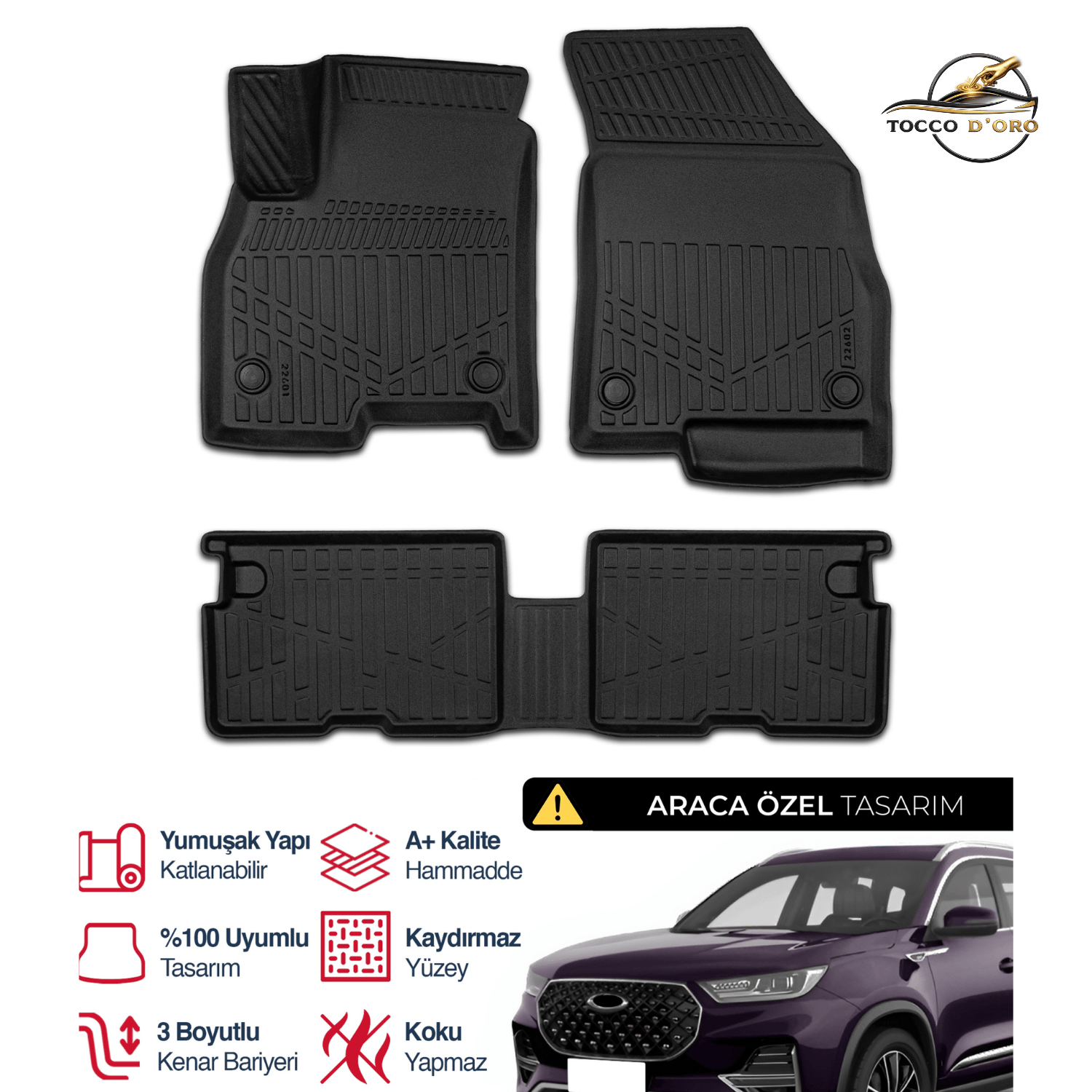 Chery Tiggo 8 Pro 3D Havuzlu Paspas 2022+