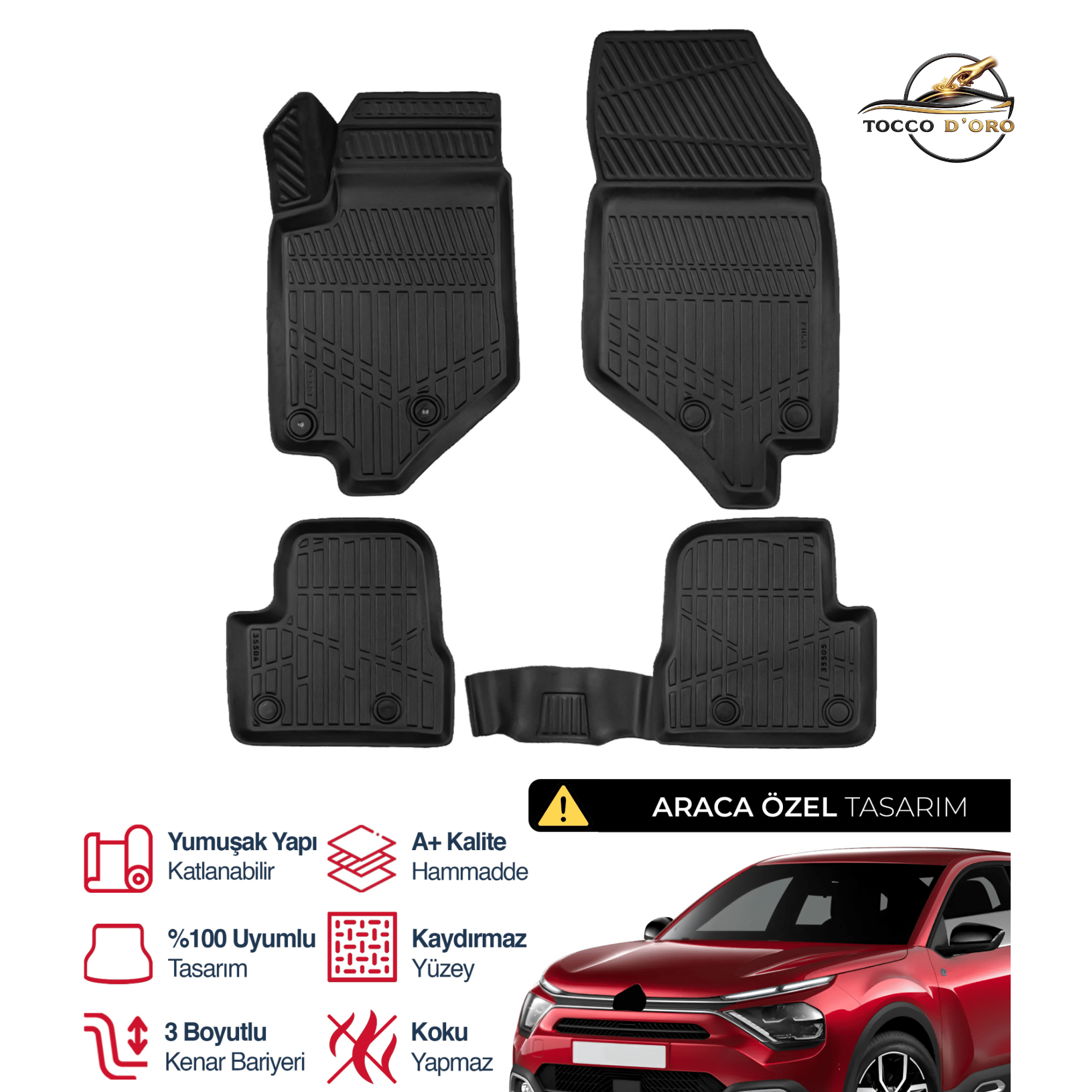Citroen C4X 3D Plus Havuzlu Paspas 2022+