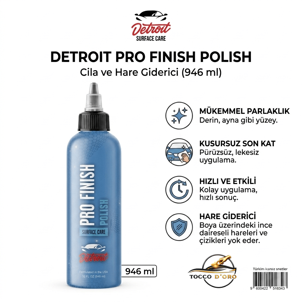 Detroit Pro Finish Polish 946 ml Cila ve Hare Giderici