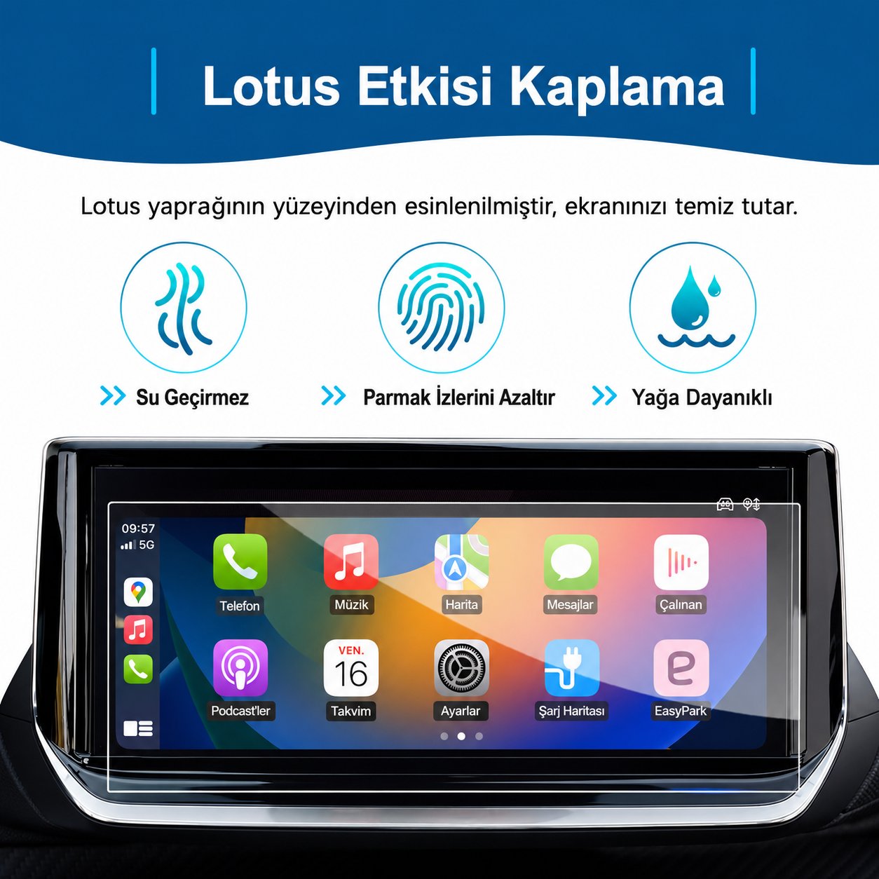 PEUGEOT 208 MAKYAJLI ALLURE/GT 10 İNÇ 9H NANO MULTİMEDYA EKRAN KORUYUCU (PARLAK) 2024-2025