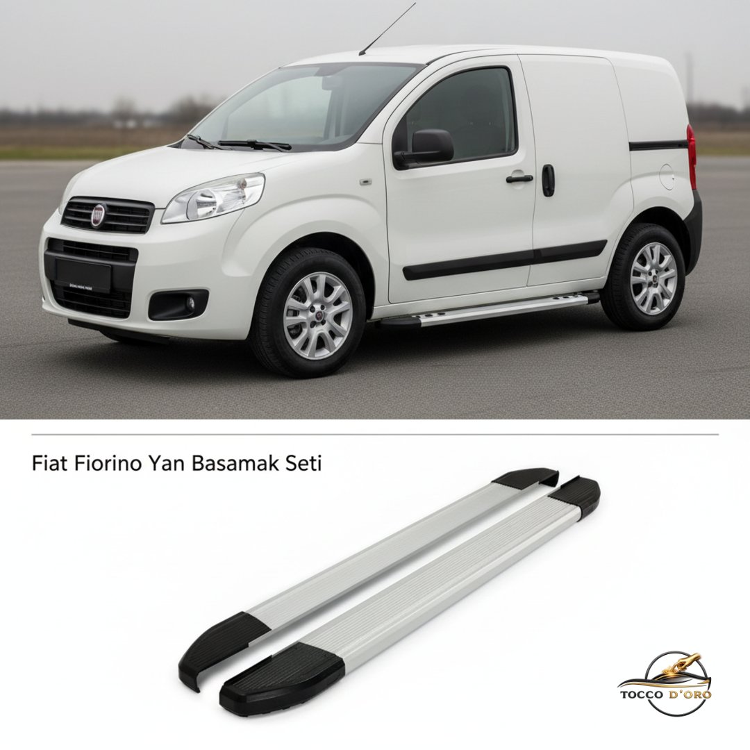 Orjinal Fiat Fiorino Uyumlu Gri Omberg Yan Basamak Seti