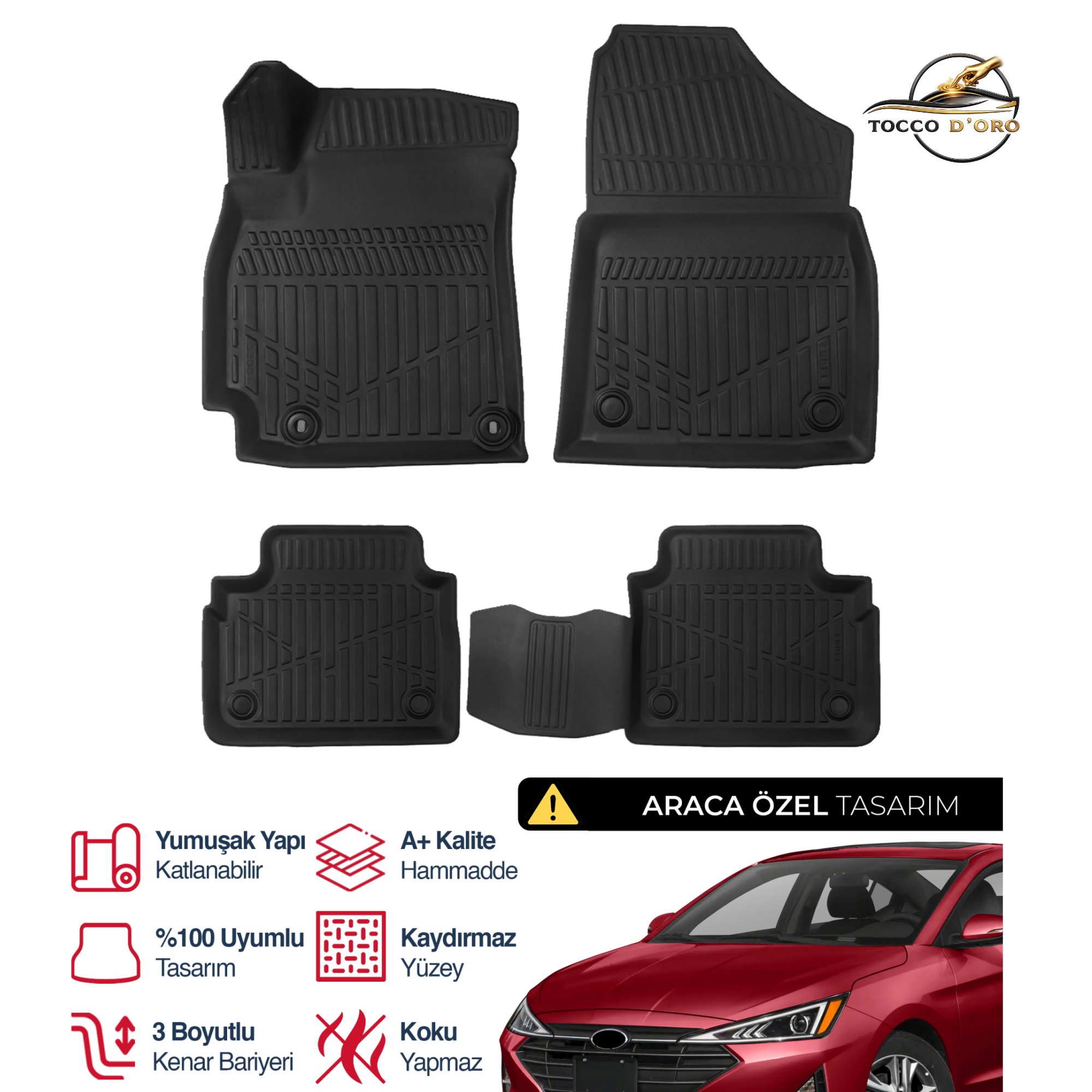 Hyundai Elantra 4D Havuzlu Paspas