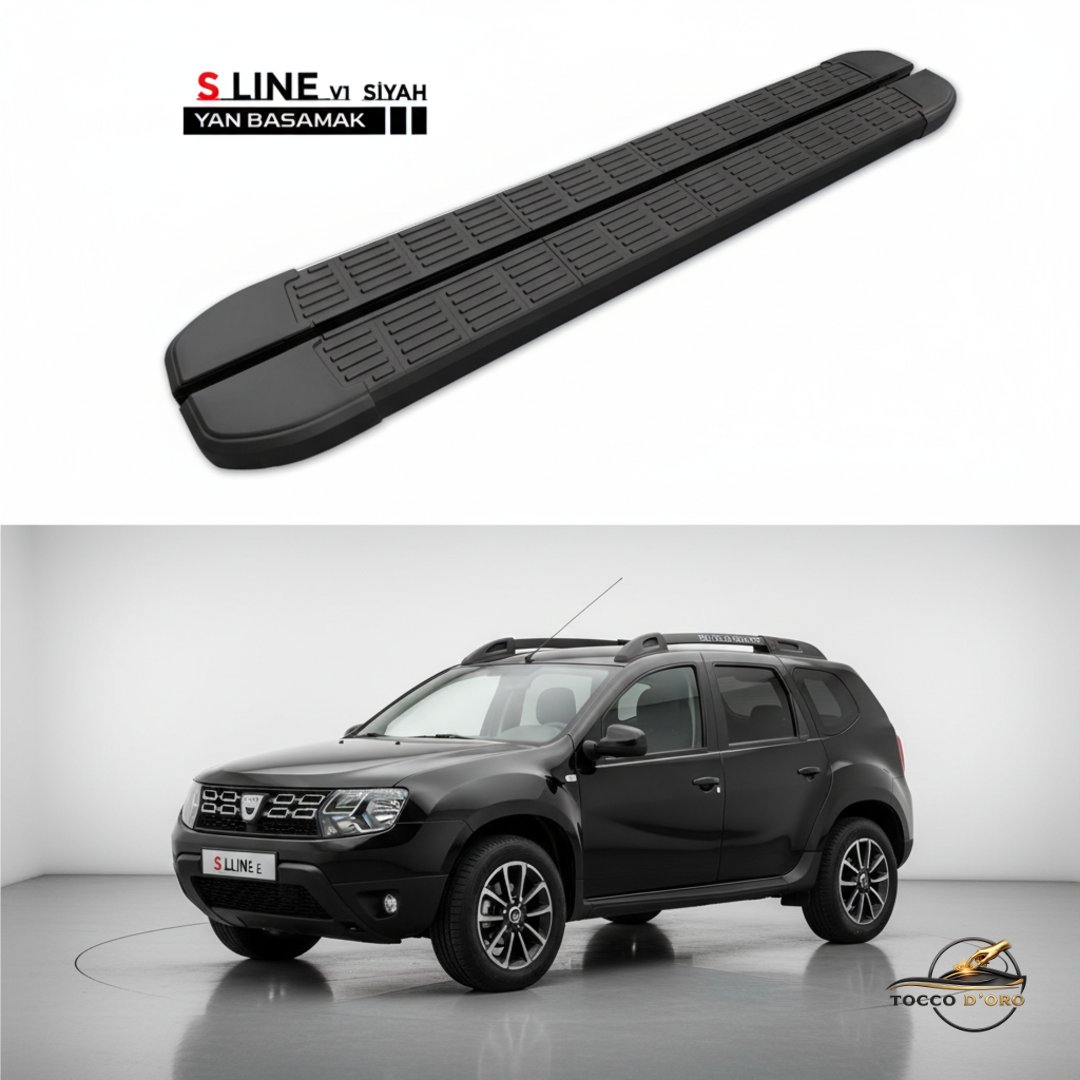 Dacia Duster Yan Basamak 2009-2018 S-Line Siyah 173 cm (Uyumlu Takım)