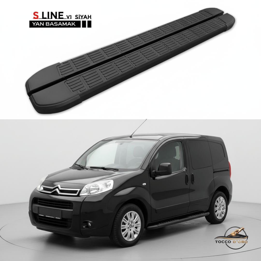Citroen Nemo Yan Basamak 2008-2024 S-Line Siyah 173 cm (Takım)
