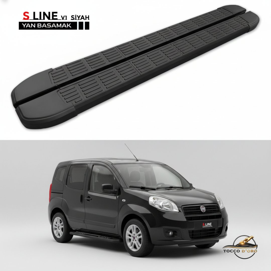 Fiat Fiorino Yan Basamak 2008-2026 S-Line Siyah 173 cm (Uyumlu Takım)