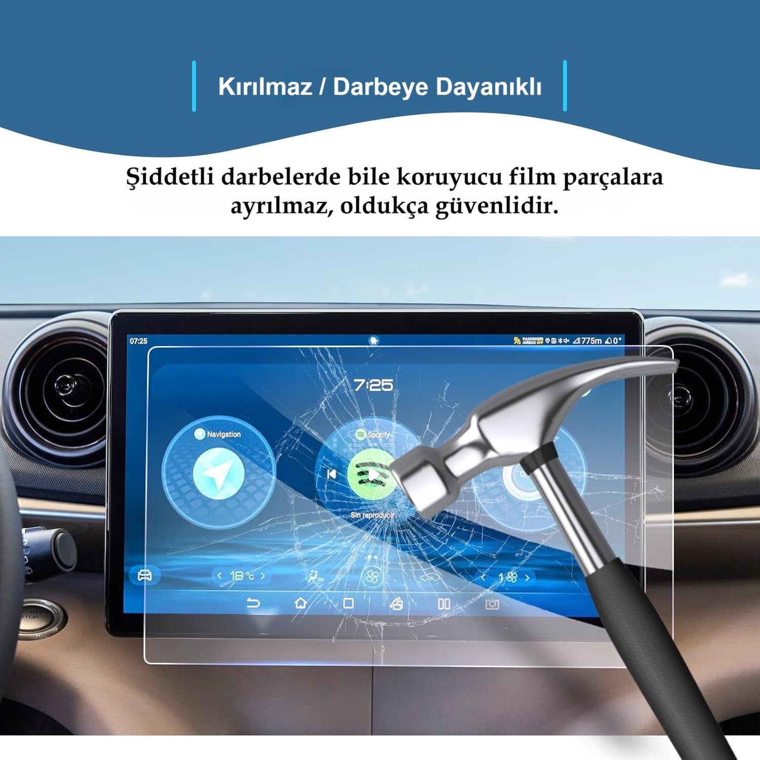 BYD DOLPHİN 9H NANO GÖSTERGE EKRAN KORUYUCU (PARLAK) 2024-2025
