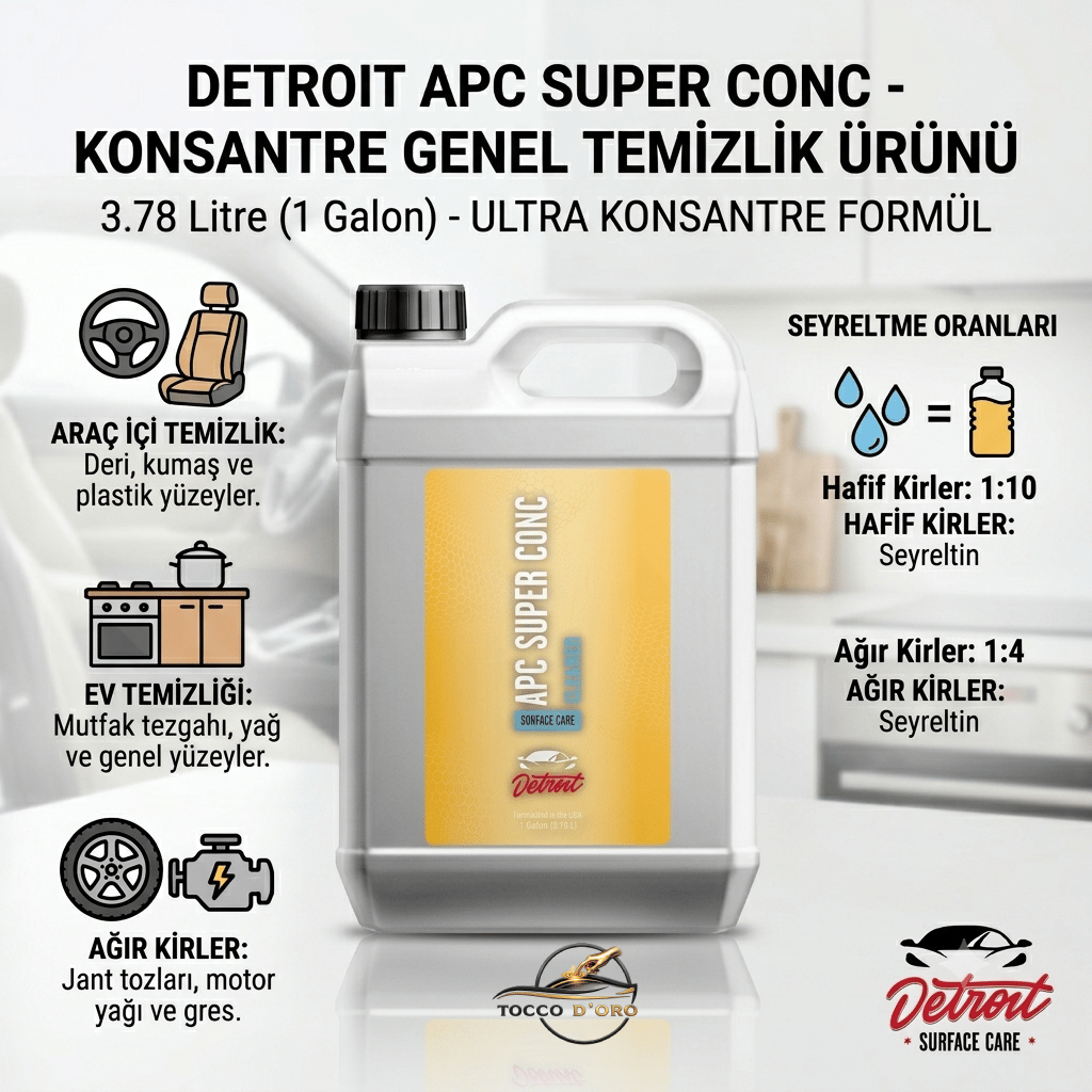 Detroit APC Super Conc Konsantre Genel Temizlik Ürünü 3.78 L