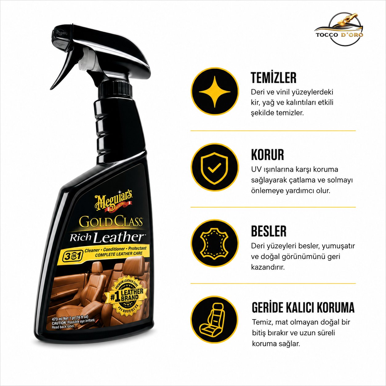 Meguiar's Gold Class G-4016 Deri ve Vinil Temizleyici Koruyucu